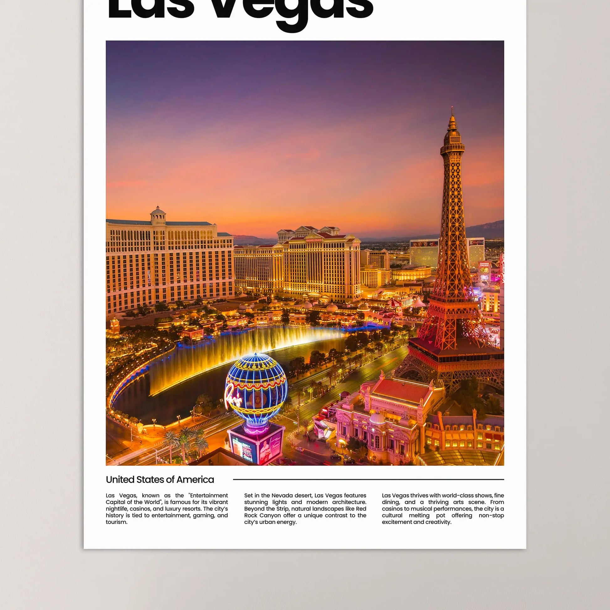 Las Vegas Poster – Vintage Wall Art Print