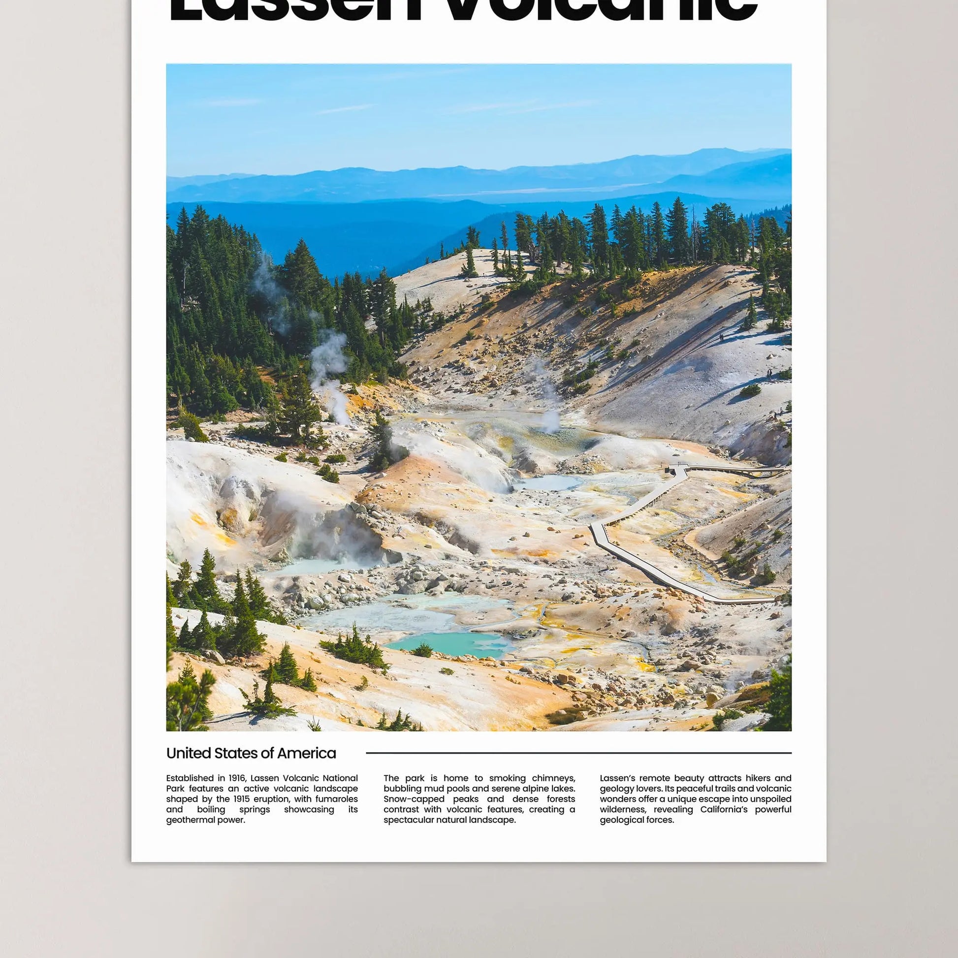 Lassen Volcanic Poster – Vintage Wall Art Print
