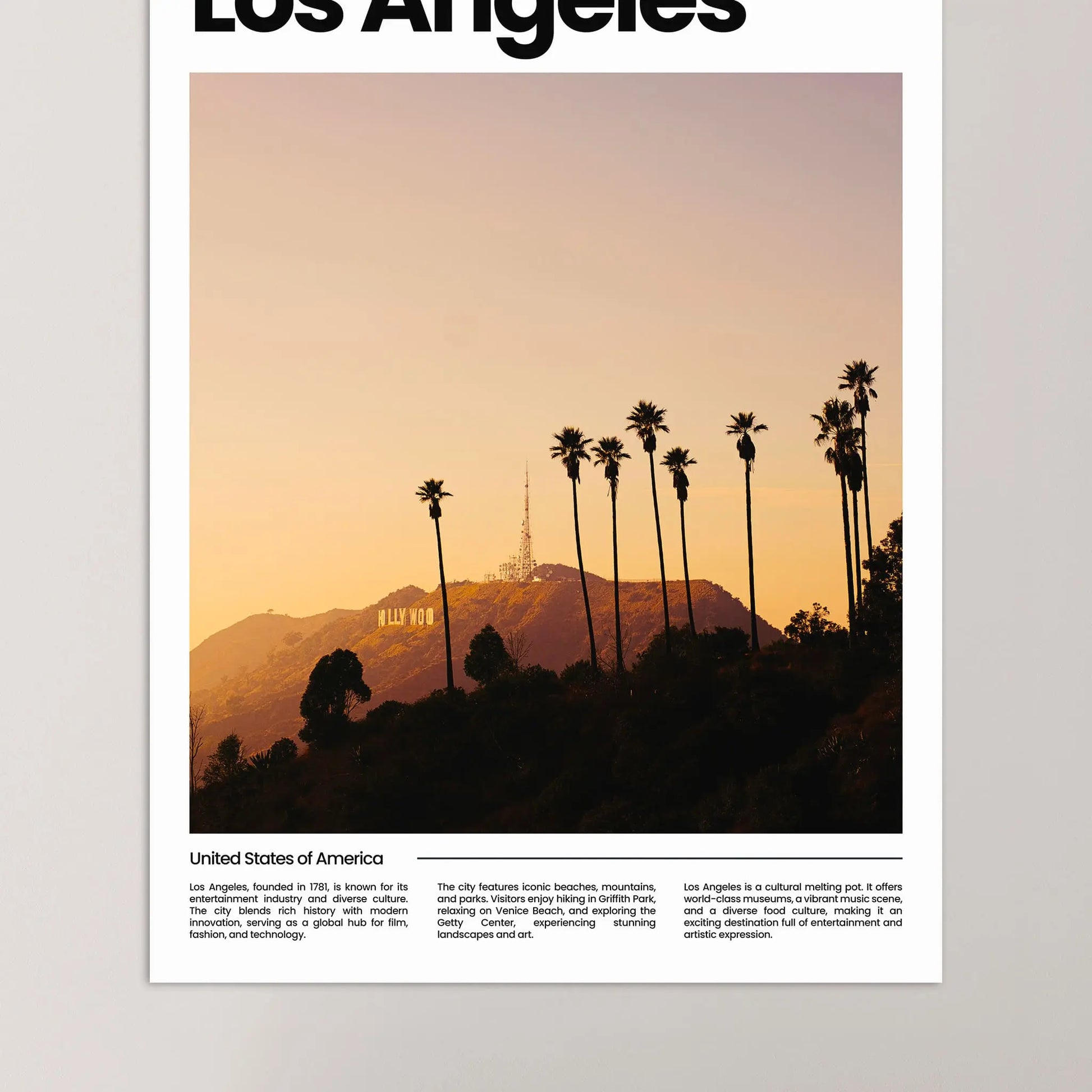 Los Angeles Poster – Vintage Wall Art Print