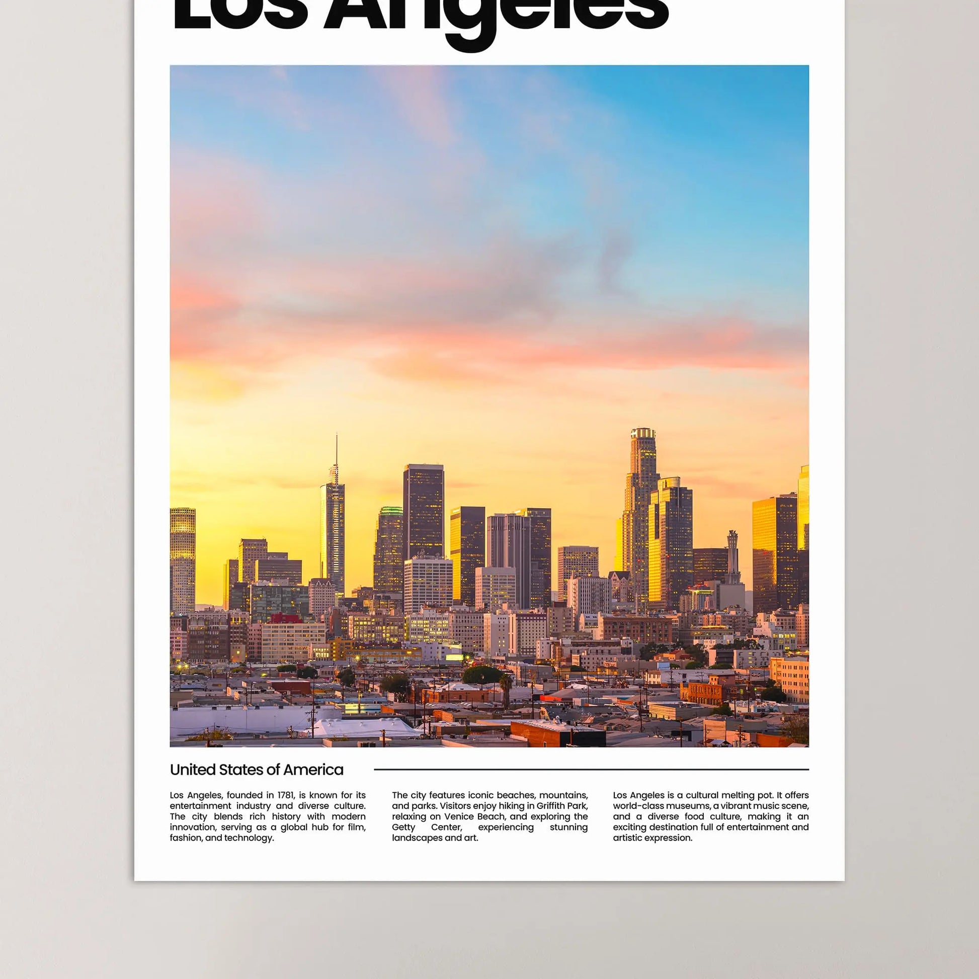 Los Angeles Poster – Vintage Wall Art Print