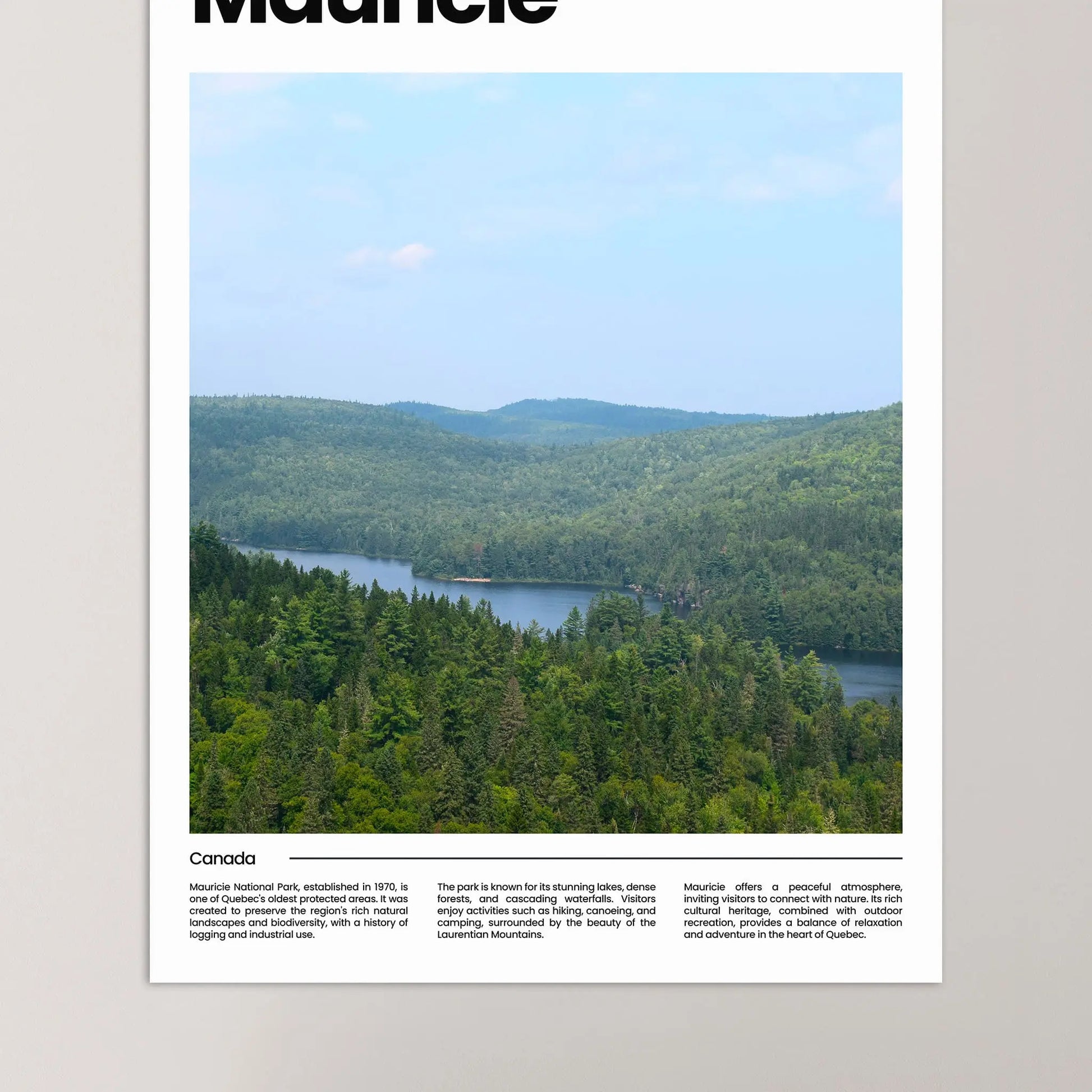 Mauricie Poster – Vintage Wall Art Print