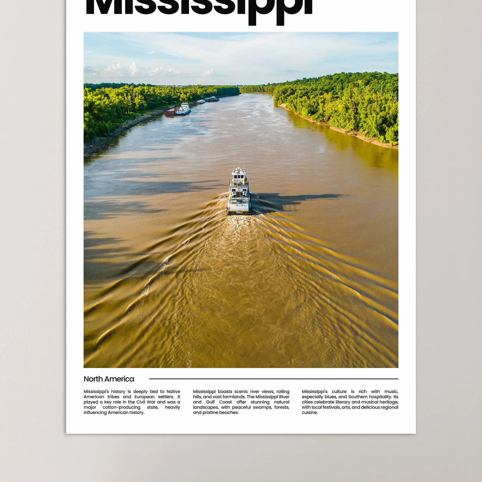 Mississippi Poster – Vintage Wall Art Print