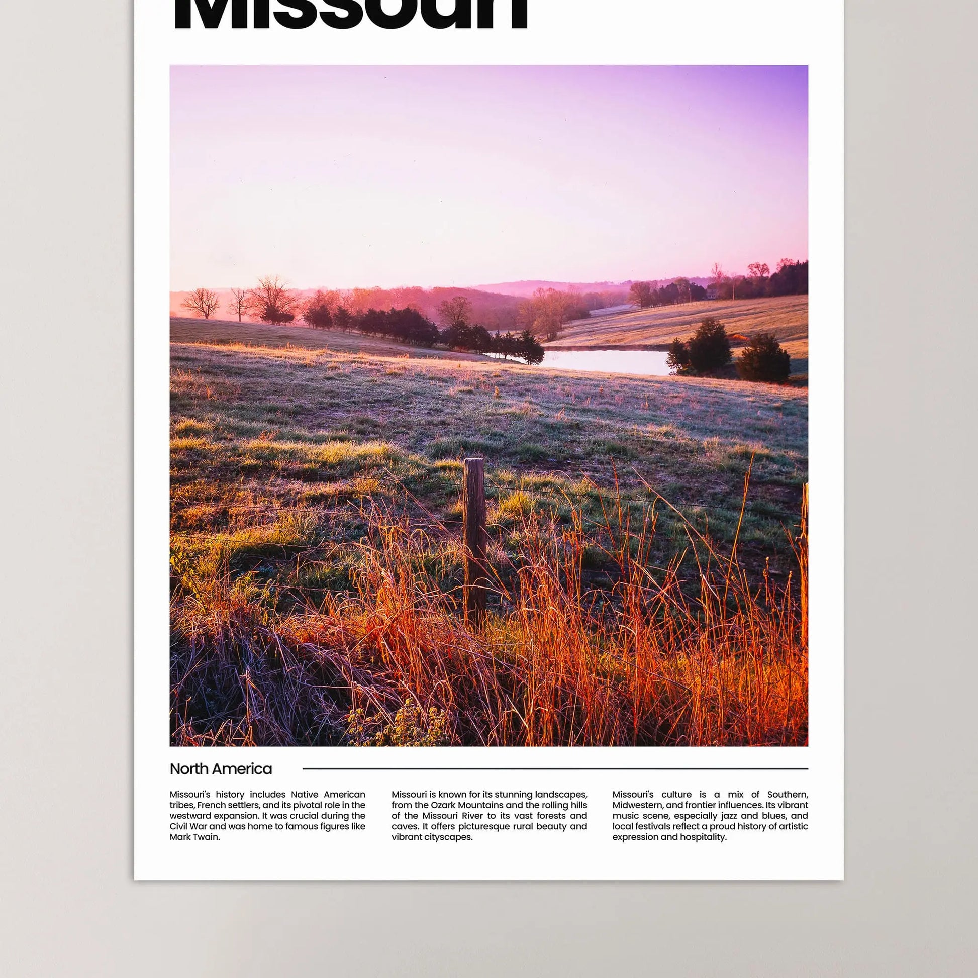 Missouri Poster – Vintage Wall Art Print