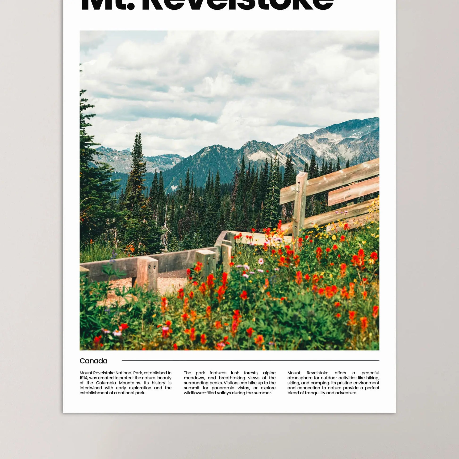 Mount Revelstoke Poster – Vintage Wall Art Print