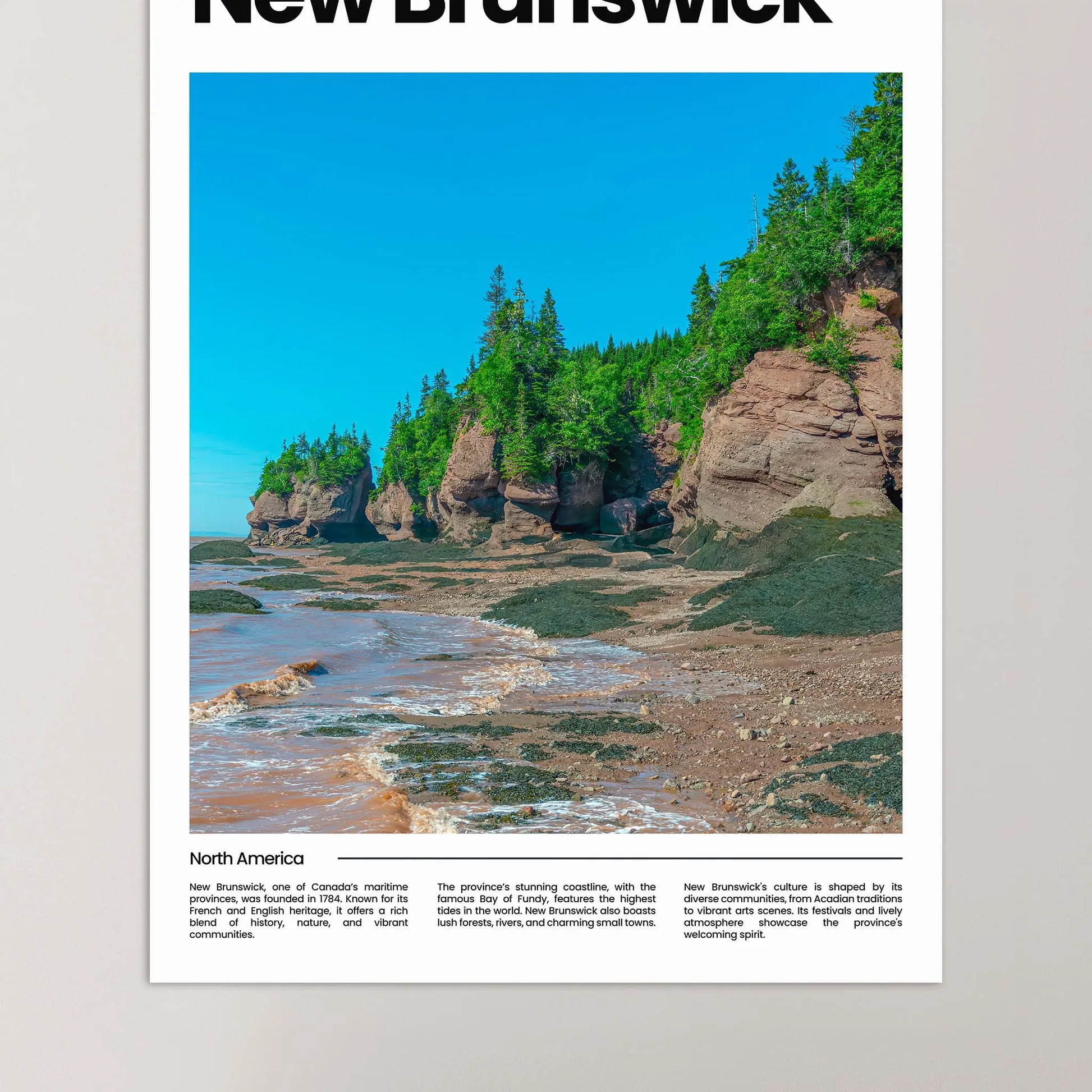New Brunswick Poster – Vintage Wall Art Print