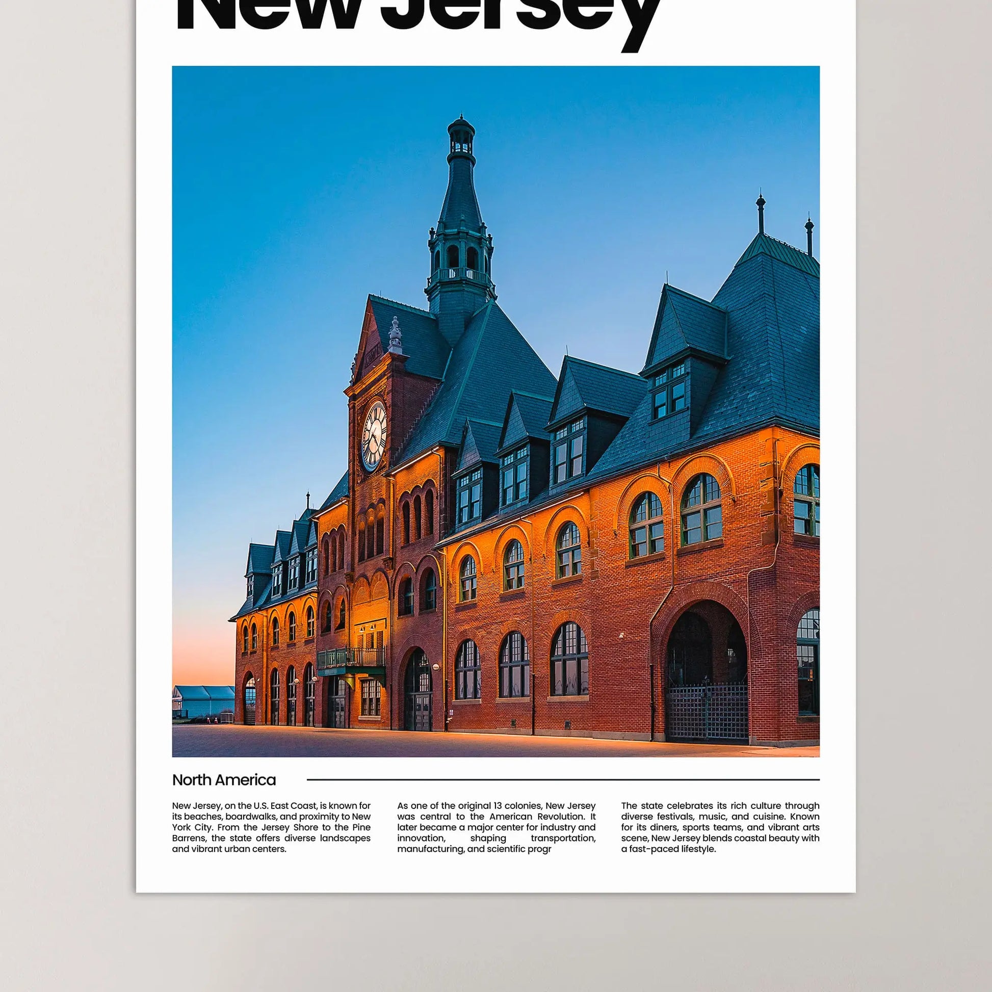New Jersey Poster – Vintage Wall Art Print