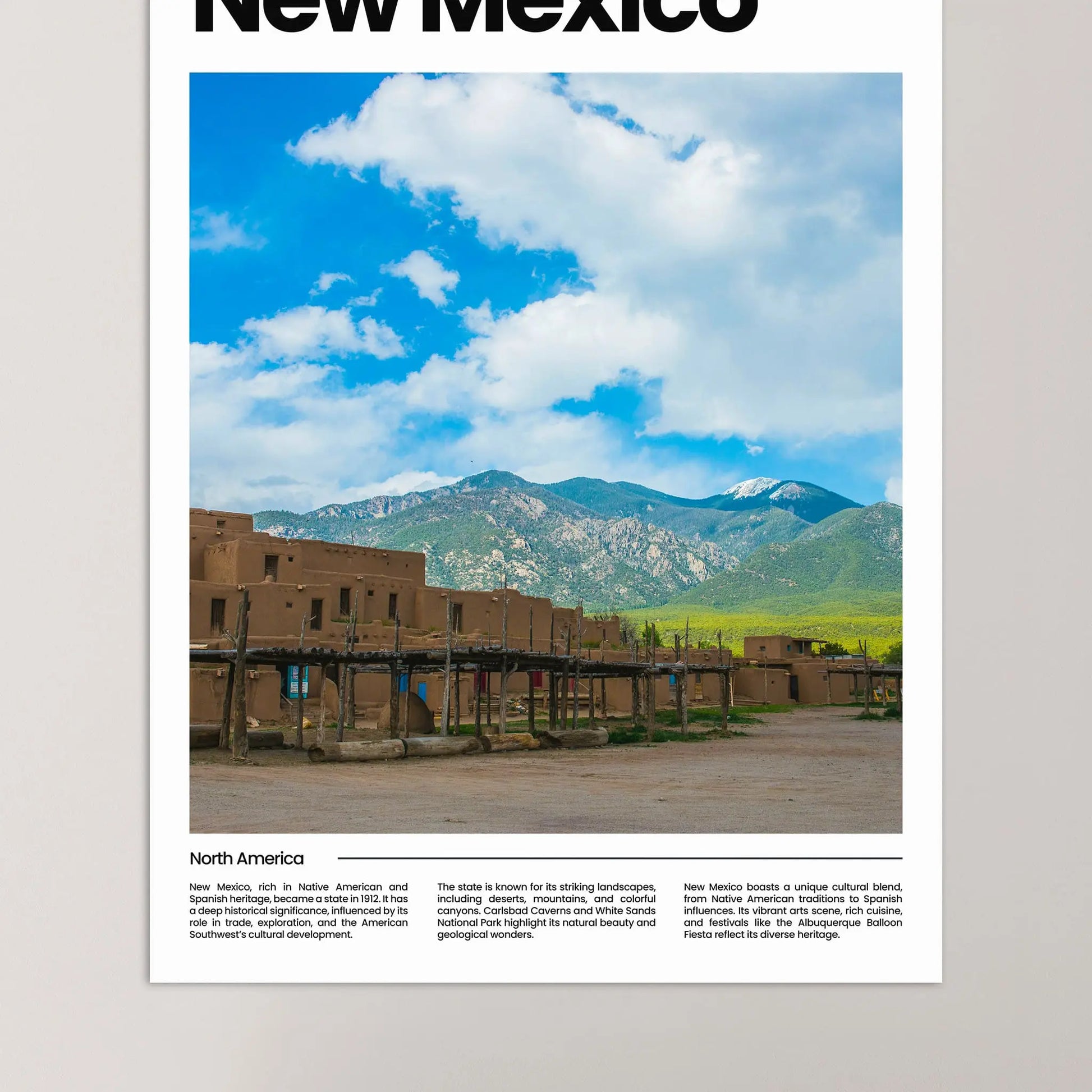 New Mexico Poster – Vintage Wall Art Print