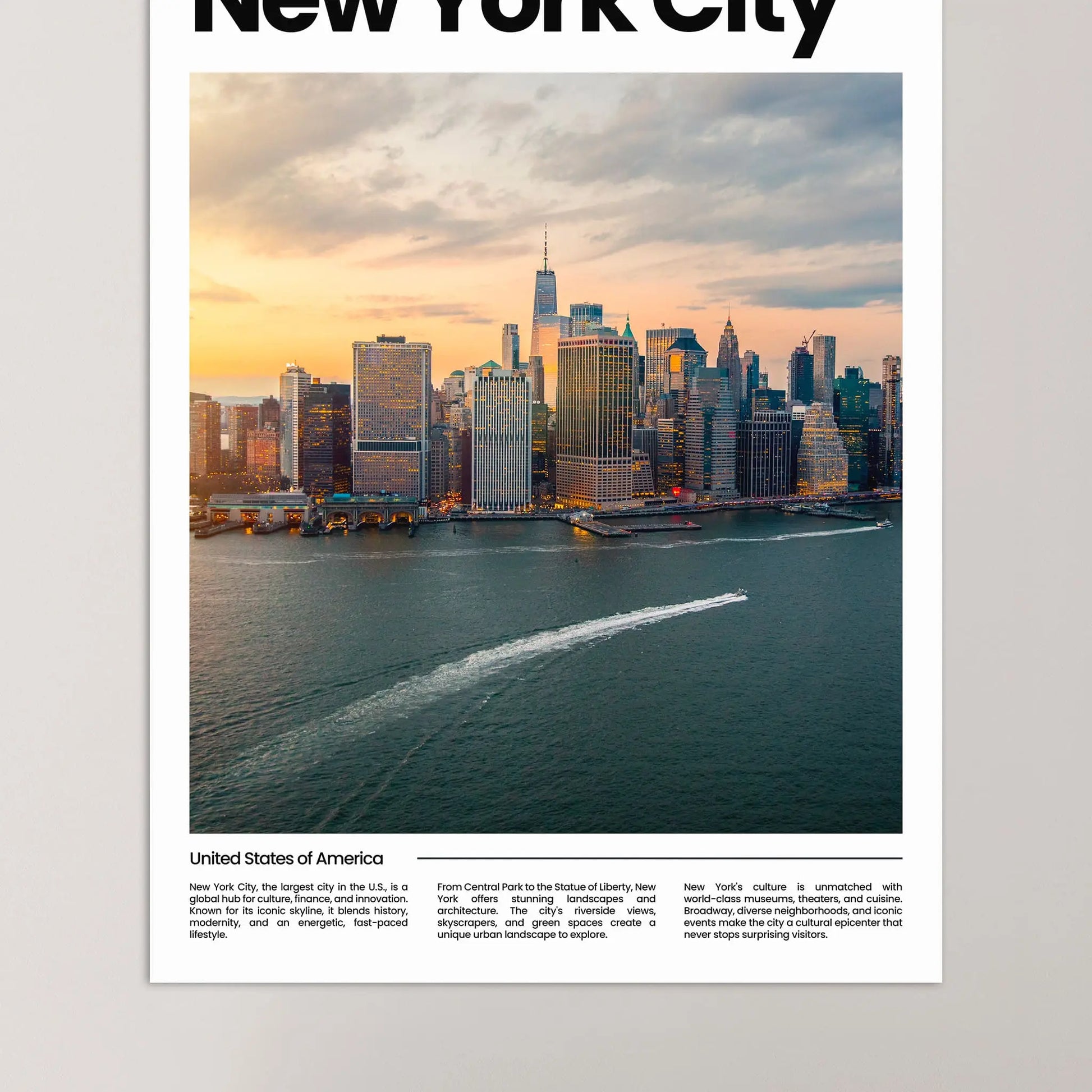 New York City Poster – Vintage Wall Art Print