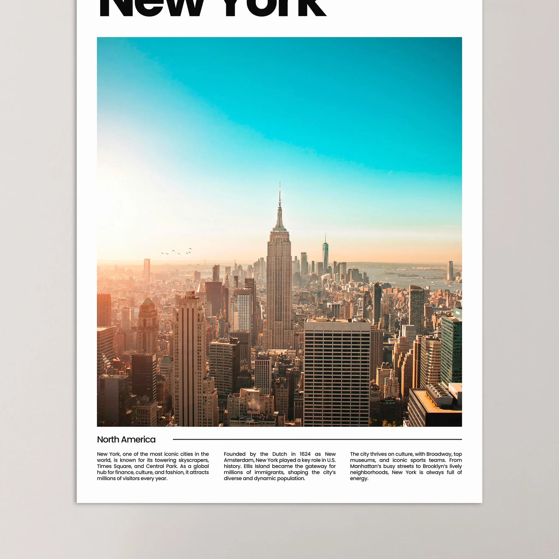 New York Poster – Vintage Wall Art Print