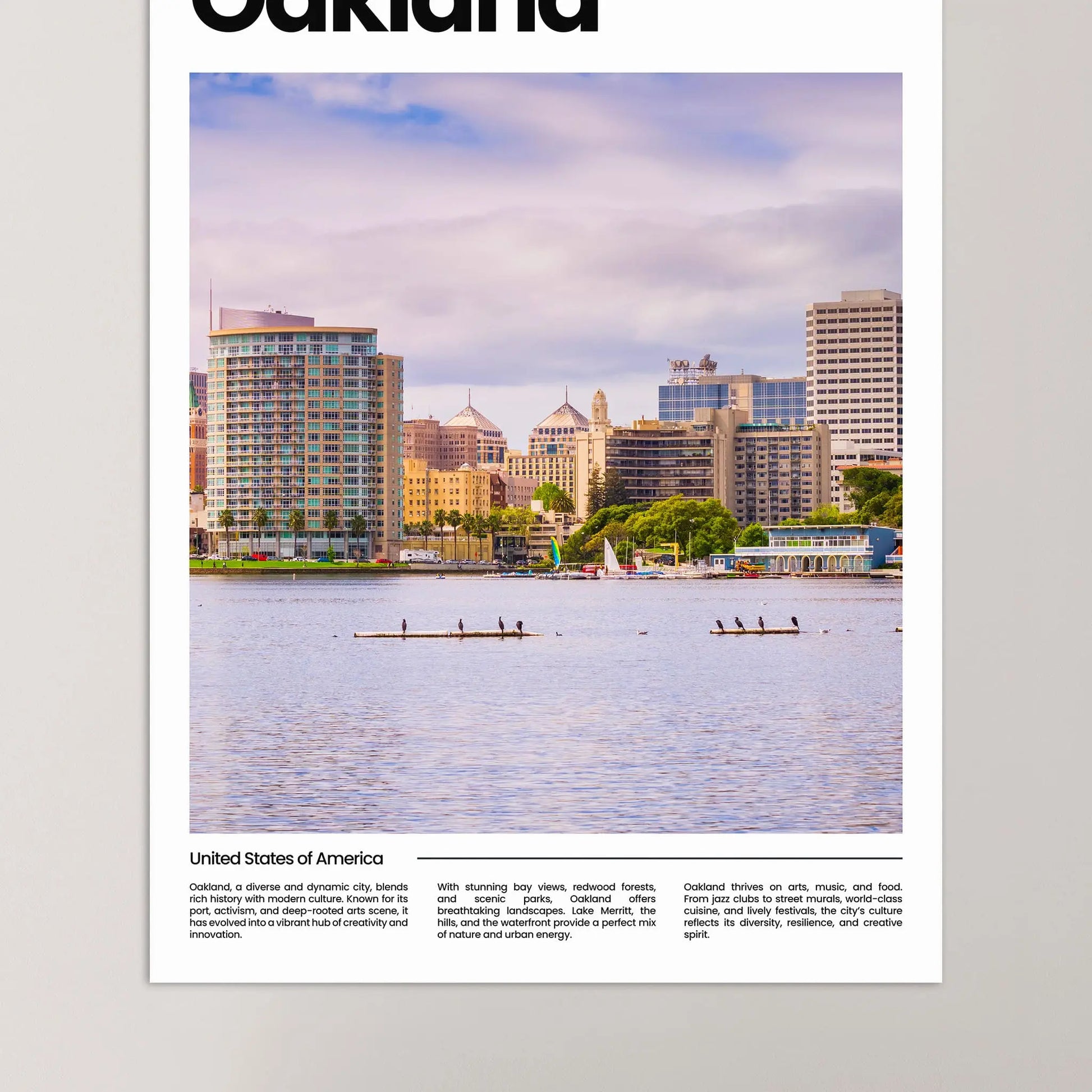 Oakland Poster – Vintage Wall Art Print