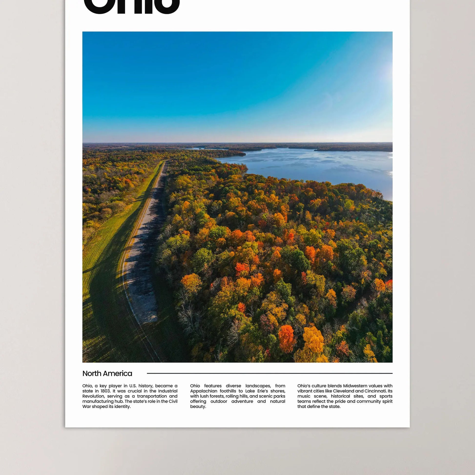 Ohio Poster – Vintage Wall Art Print