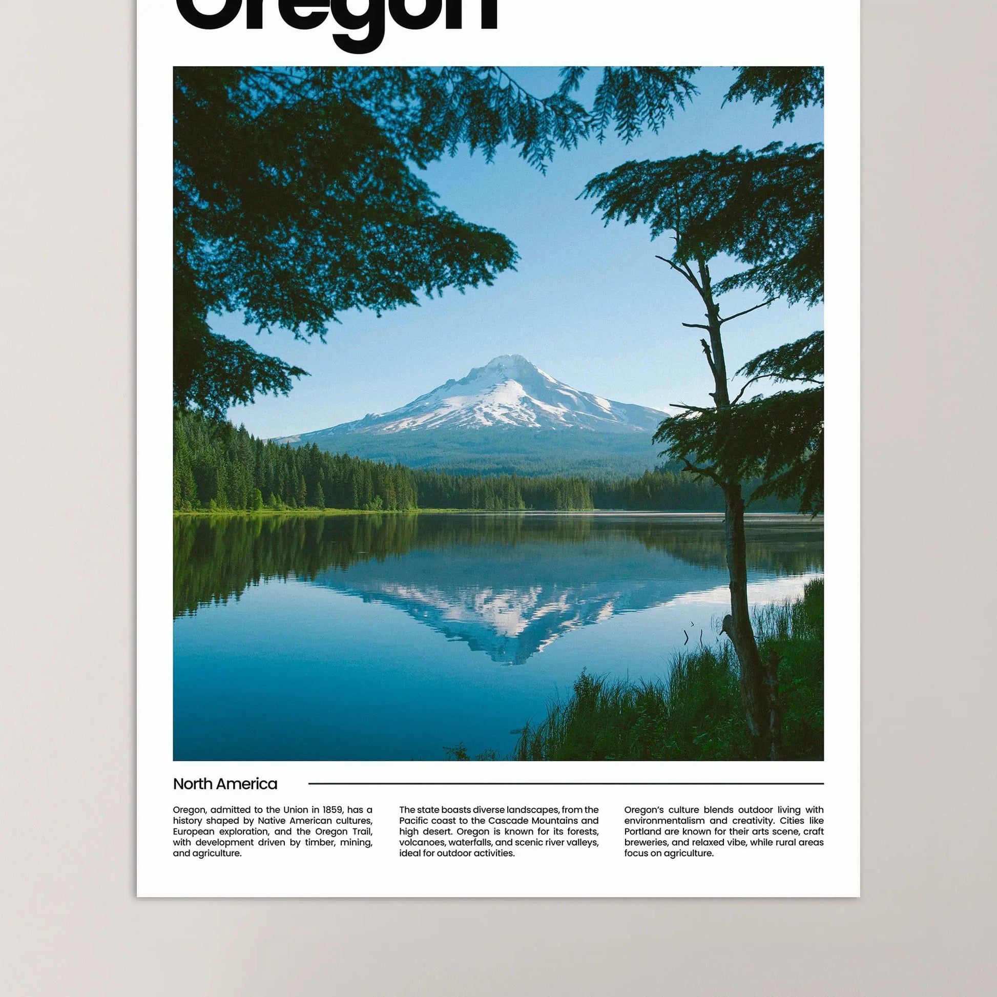 Oregon Poster – Vintage Wall Art Print