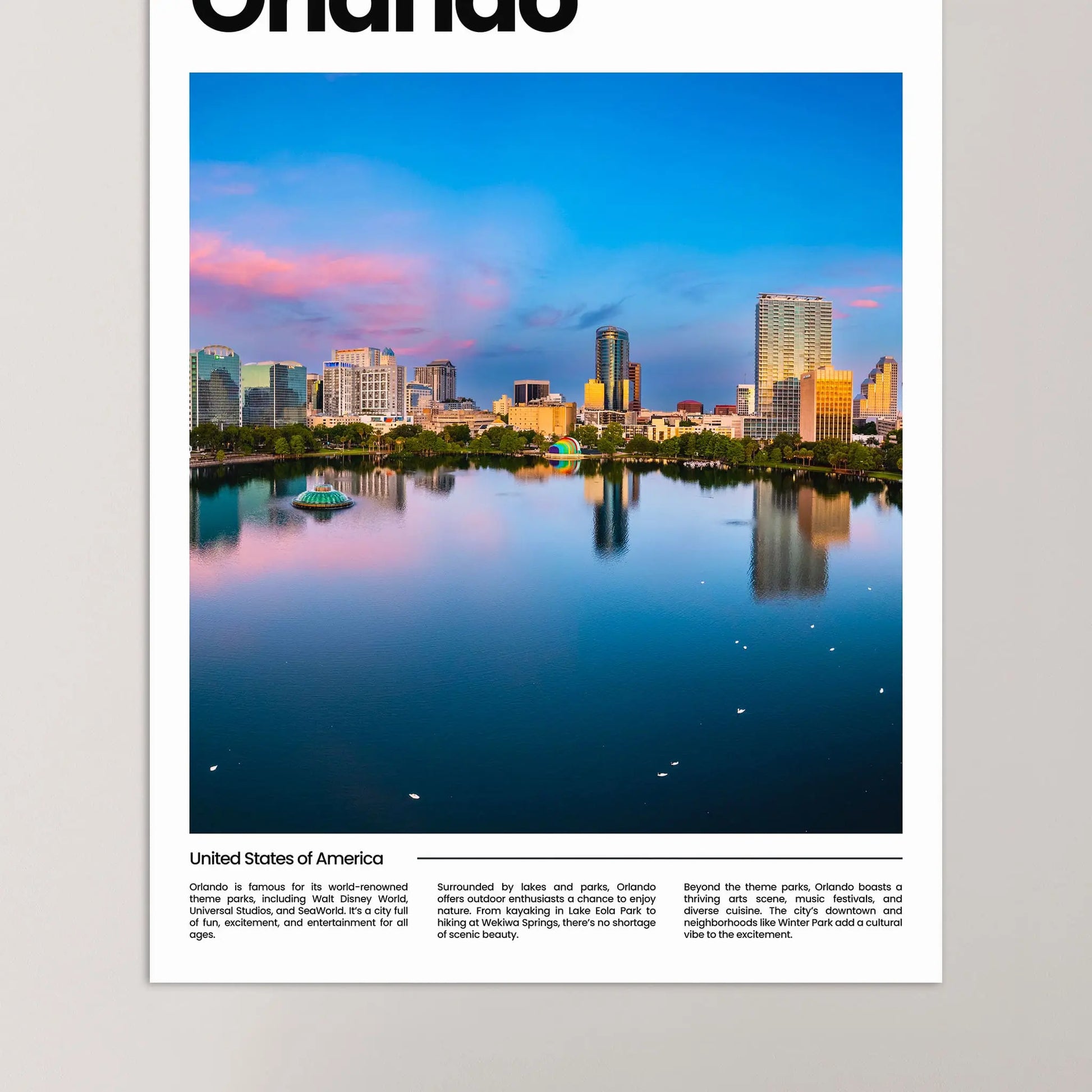 Orlando Poster – Vintage Wall Art Print