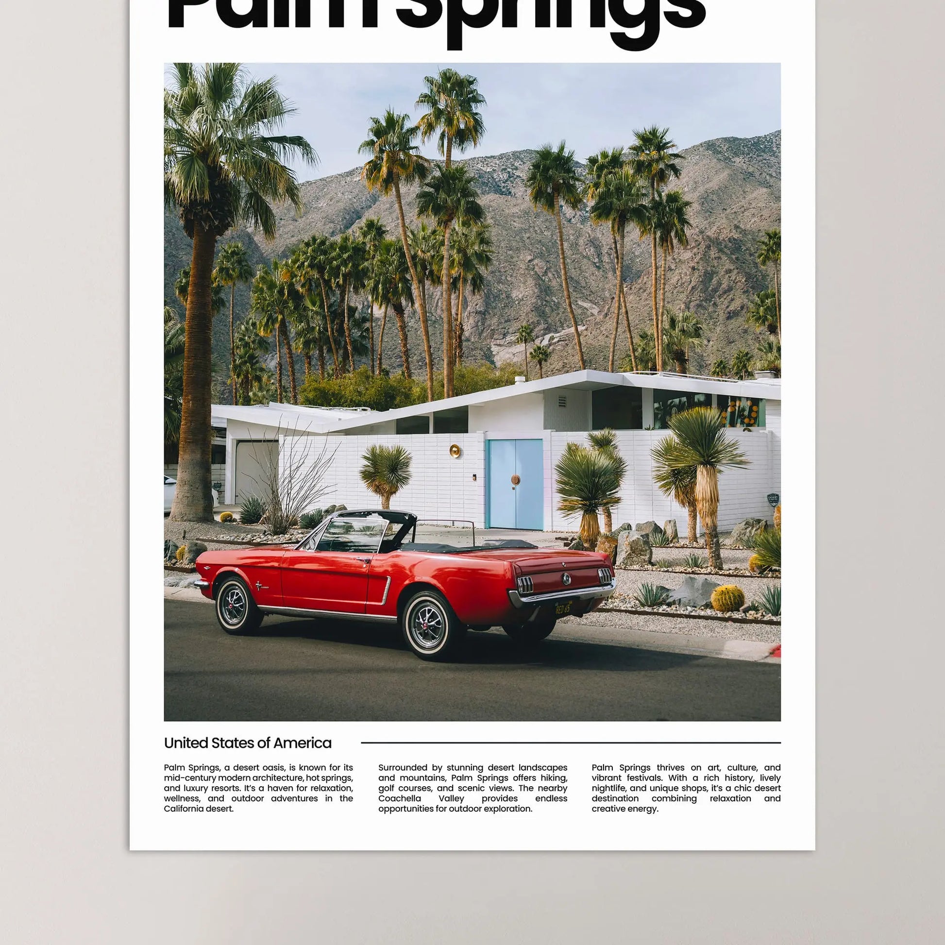 Palm Springs Poster – Vintage Wall Art Print