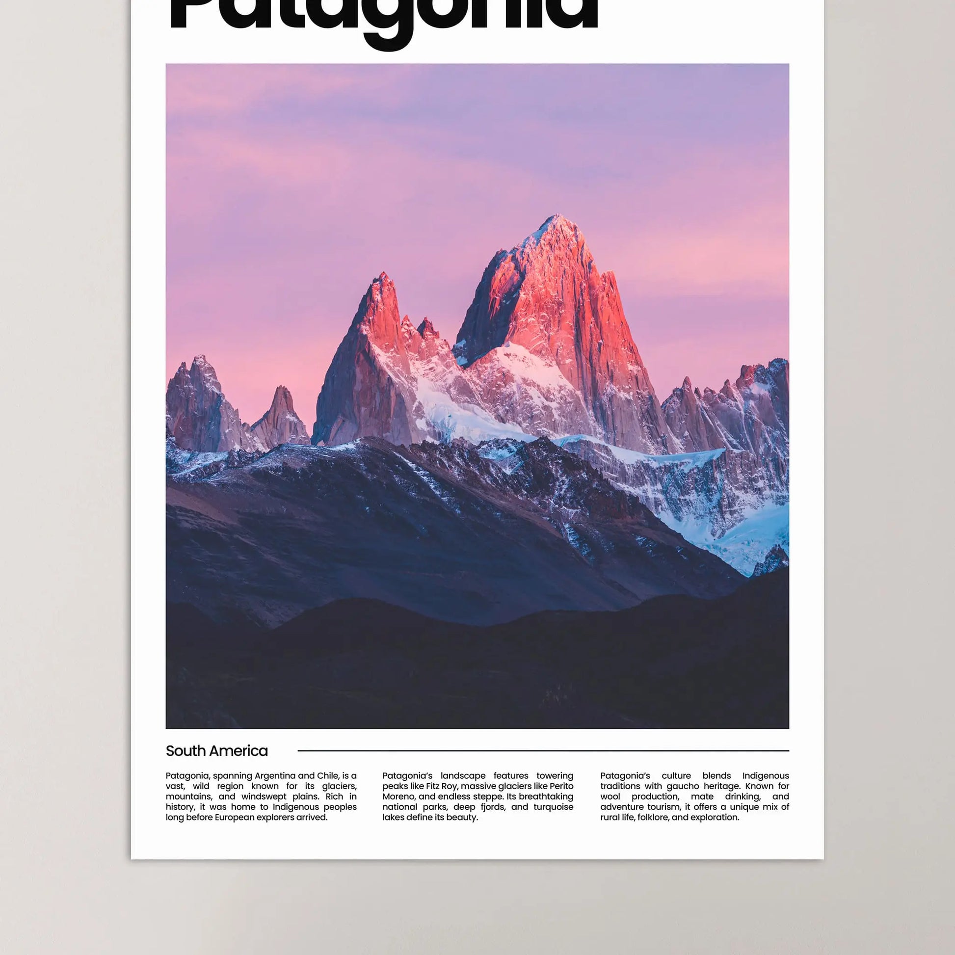 Patagonia Poster – Vintage Wall Art Print
