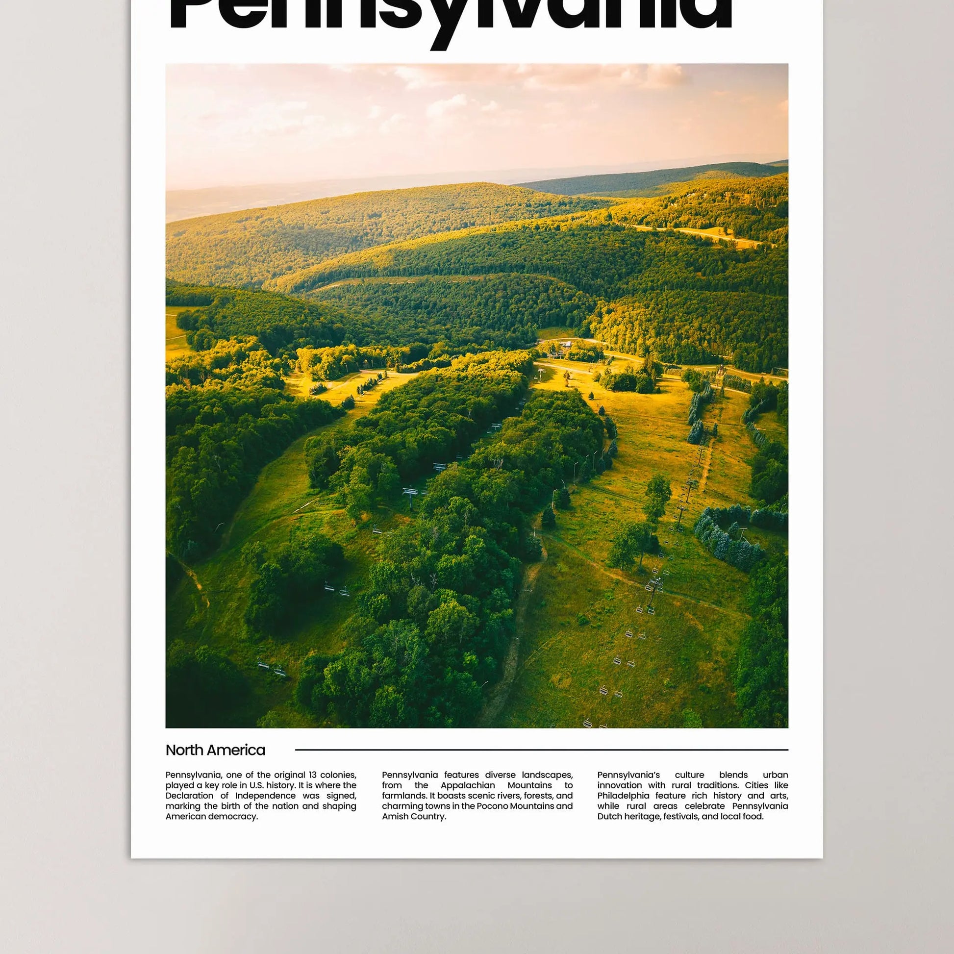 Pennsylvania Poster – Vintage Wall Art Print