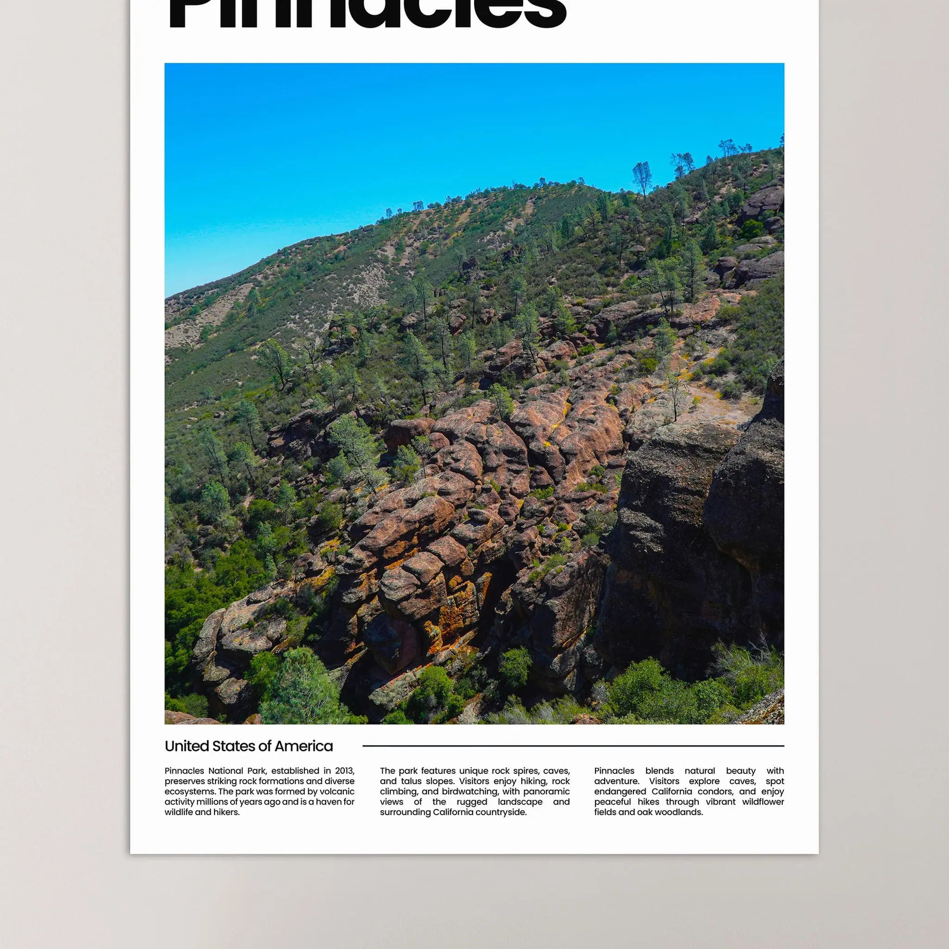 Pinnacles Poster – Vintage Wall Art Print