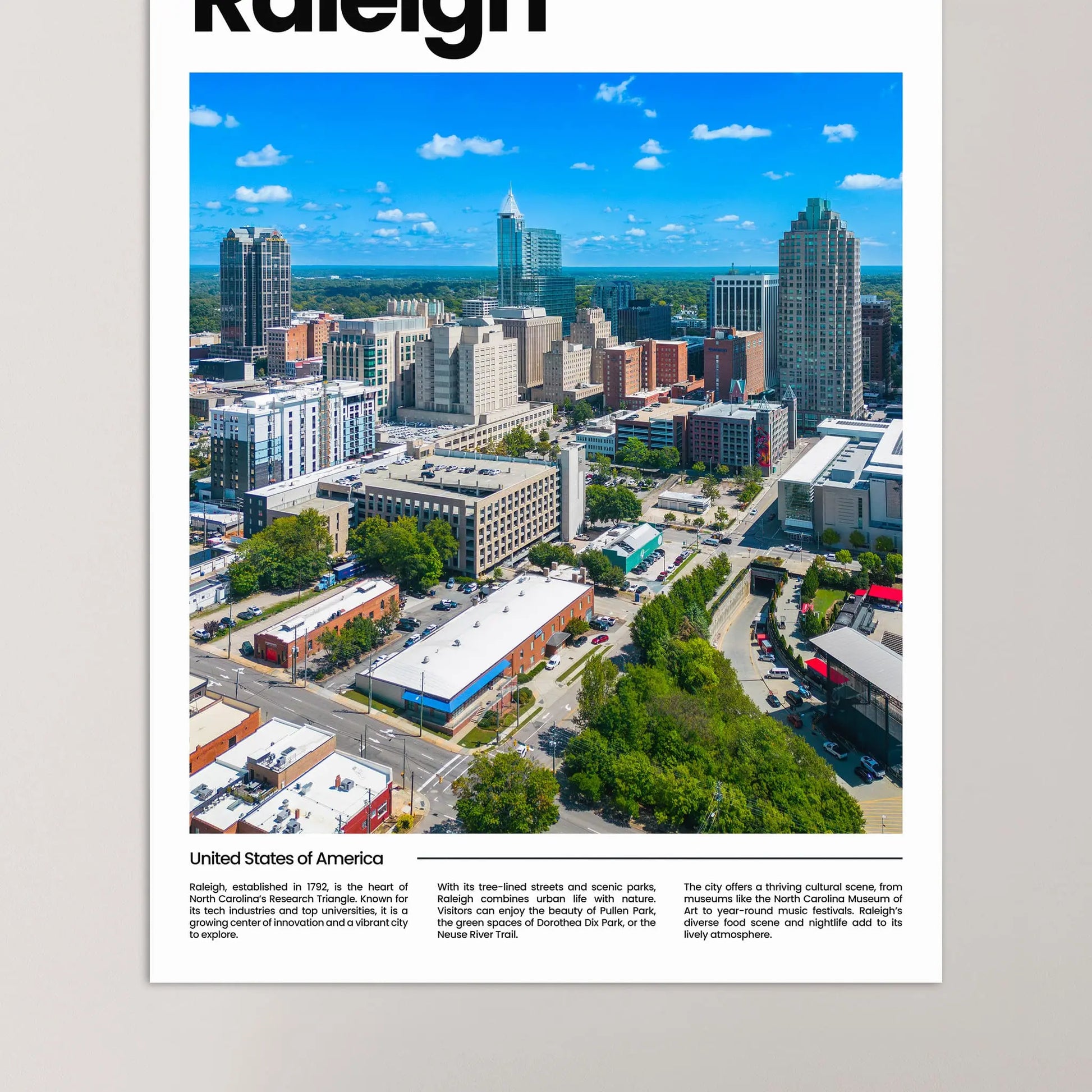 Raleigh Poster – Vintage Wall Art Print