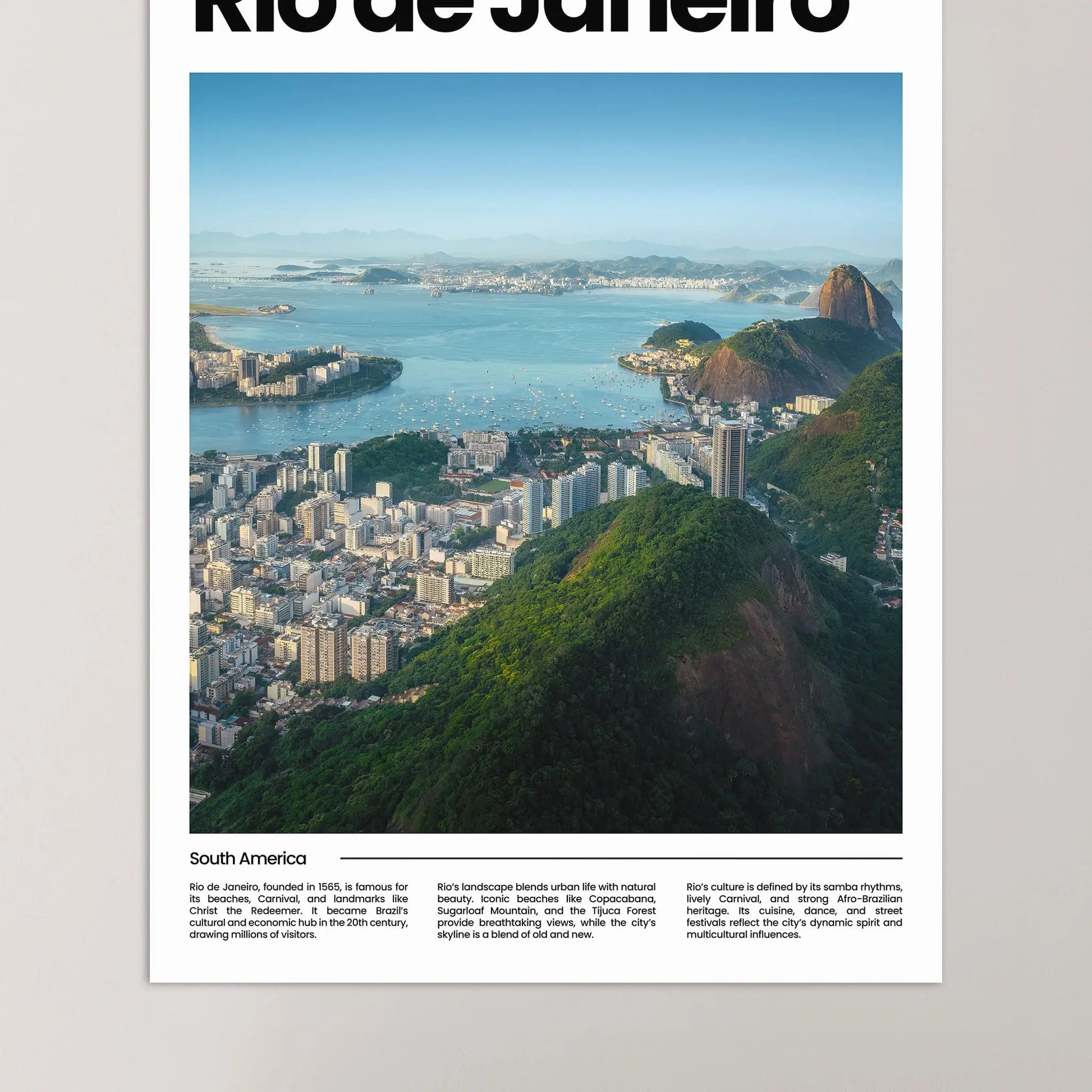 Rio de Janeiro Poster – Vintage Wall Art Print