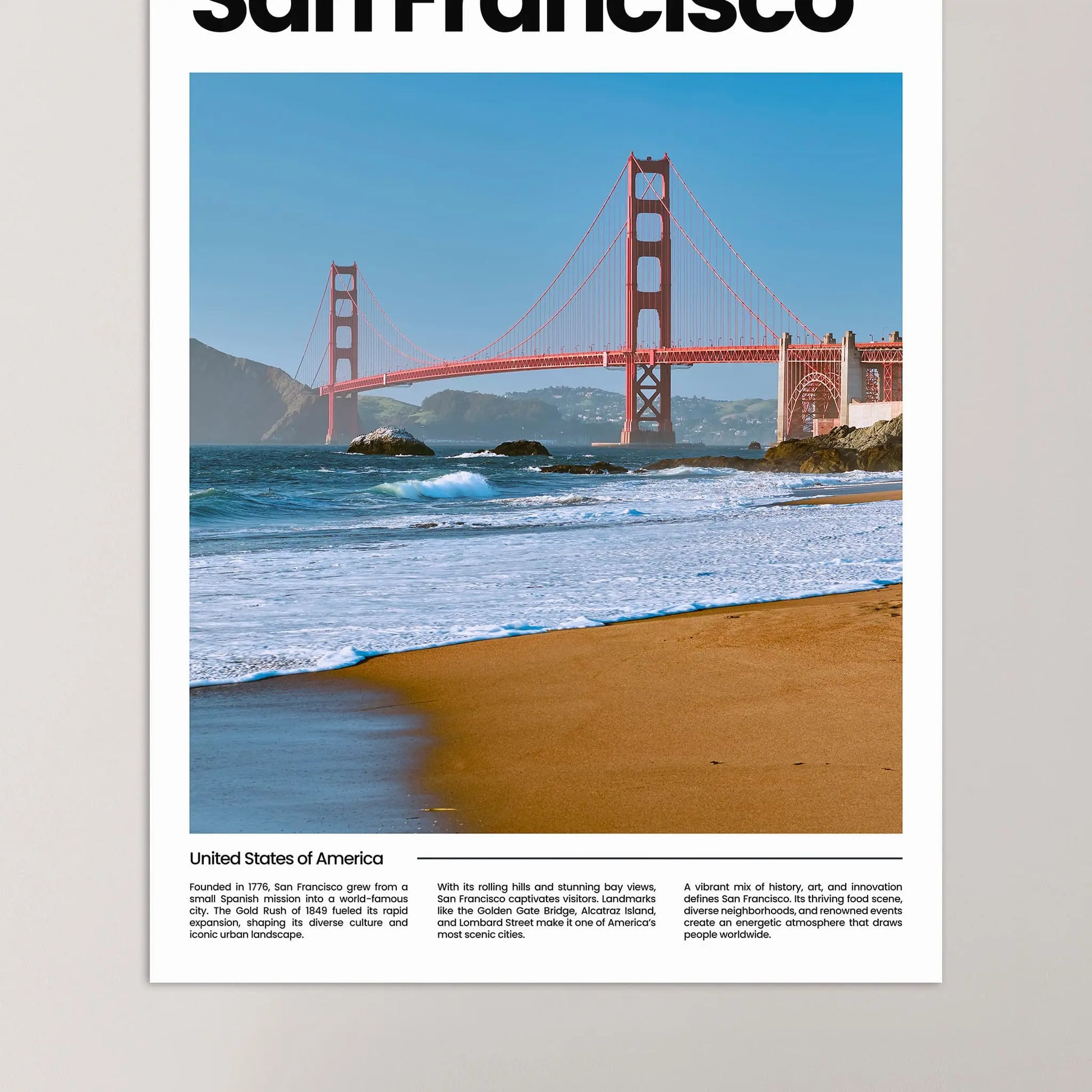 San Francisco Poster – Vintage Wall Art Print