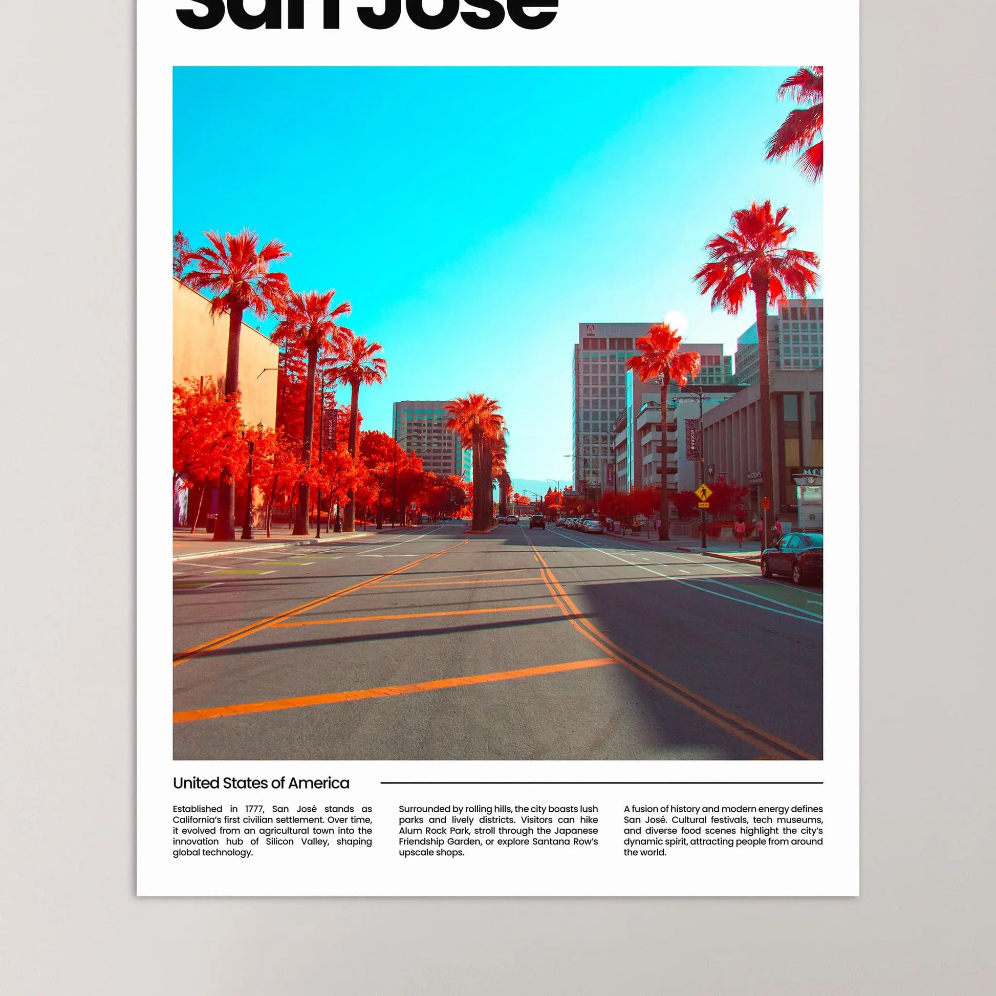 San José Poster – Vintage Wall Art Print