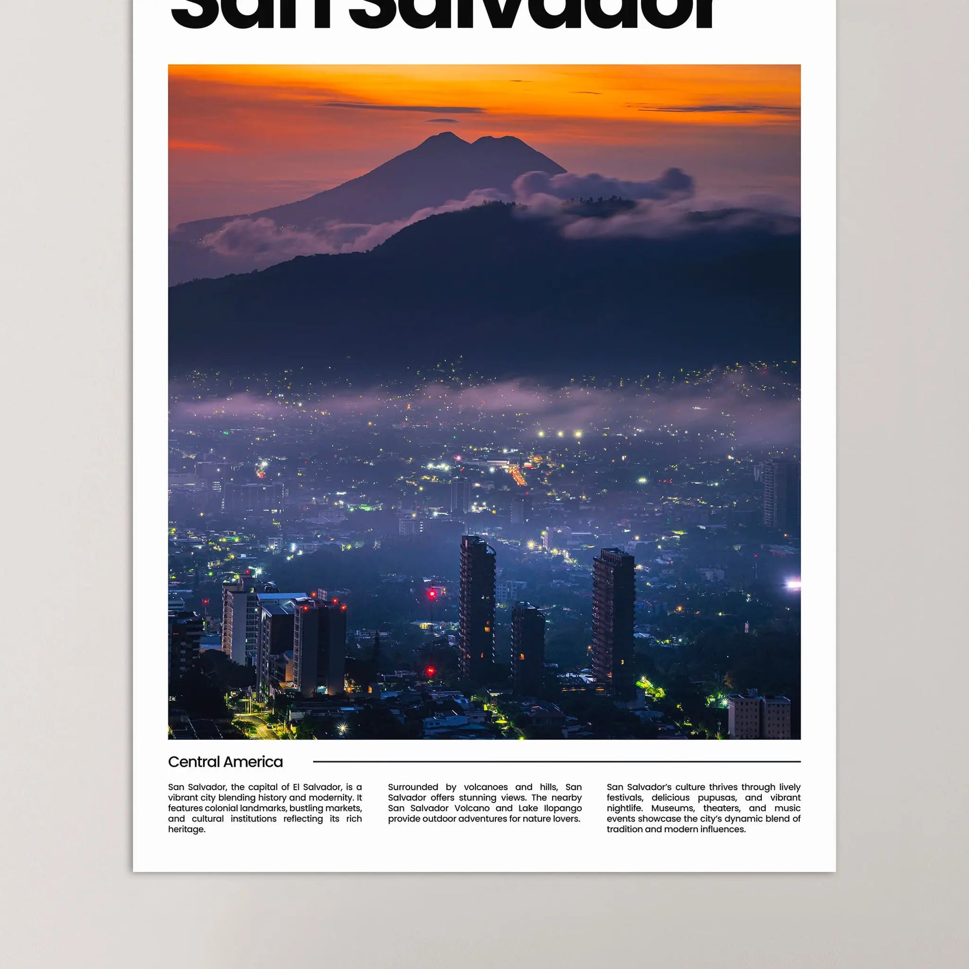 San Salvador Poster – Vintage Wall Art Print