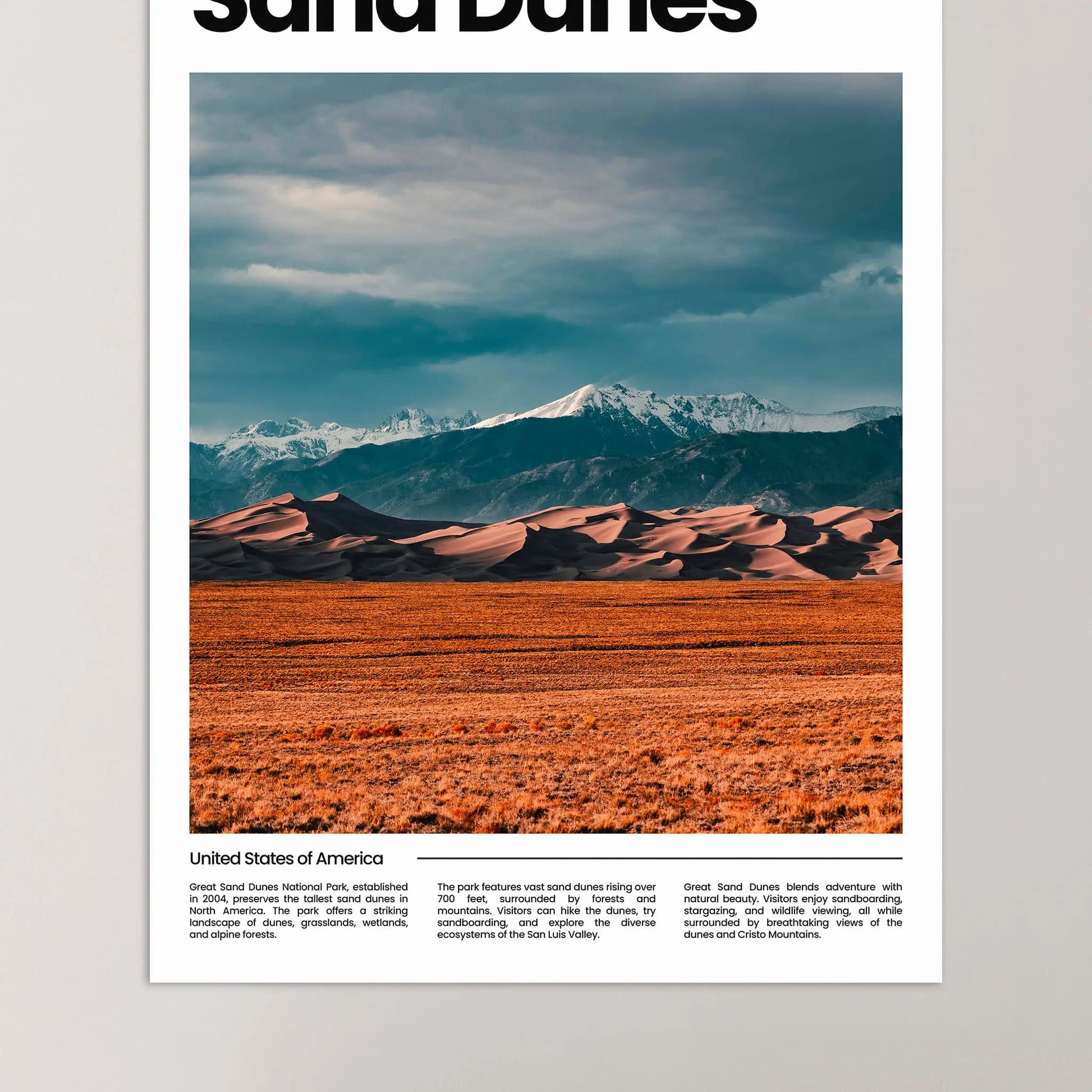 Sand Dunes Poster – Vintage Wall Art Print