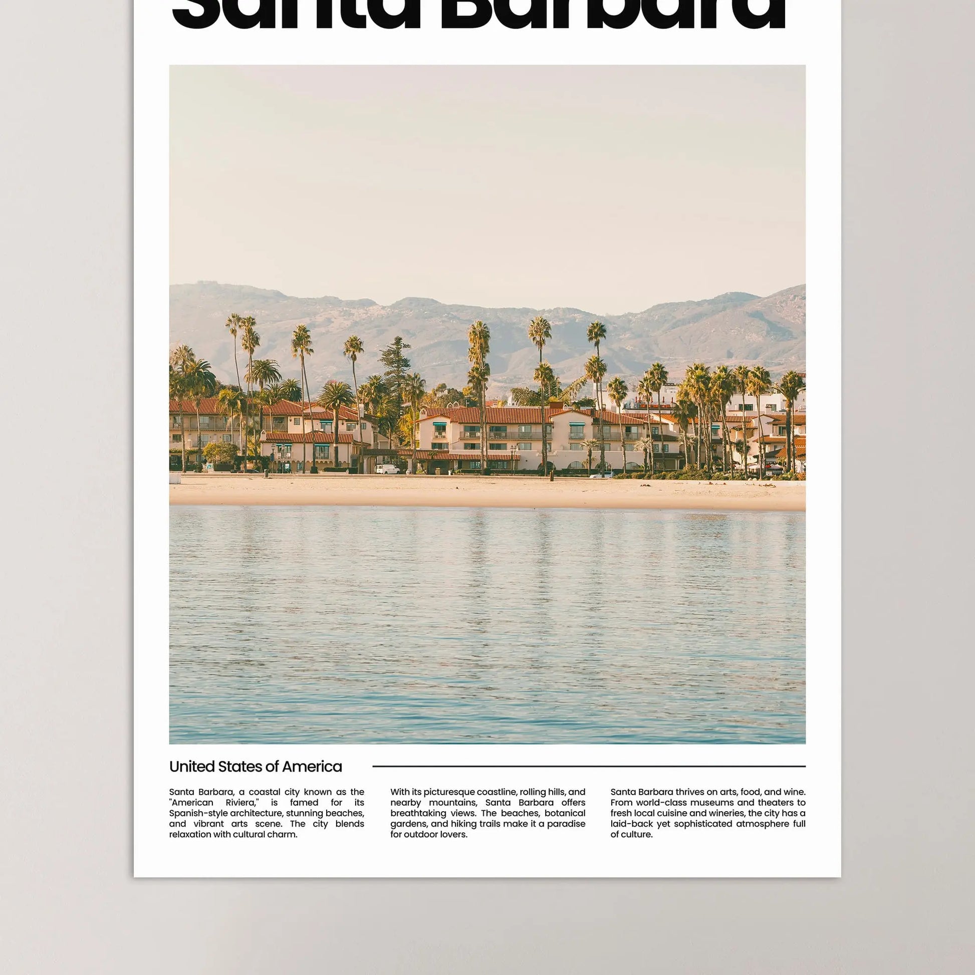 Santa Barbara Poster – Vintage Wall Art Print