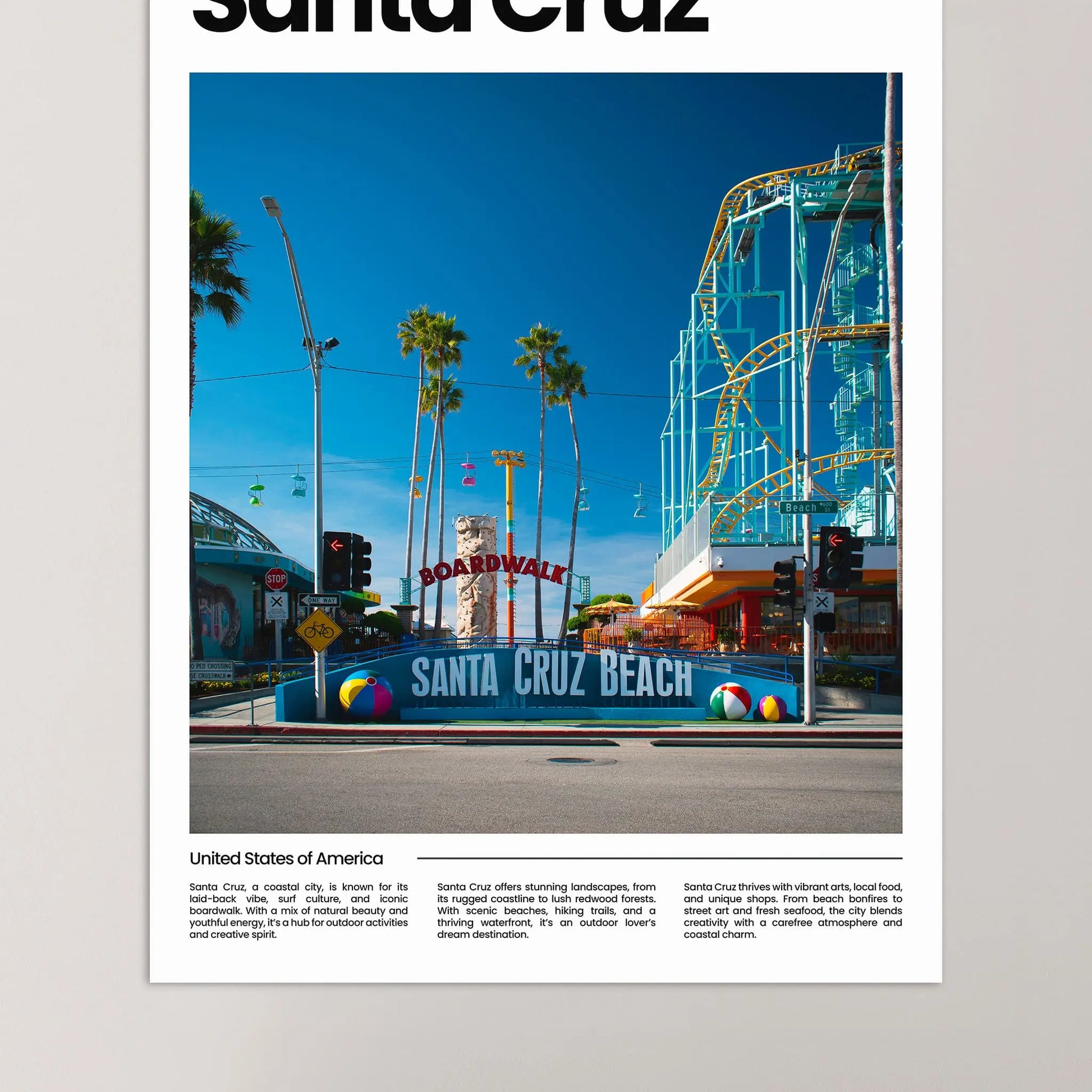 Santa Cruz Poster – Vintage Wall Art Print
