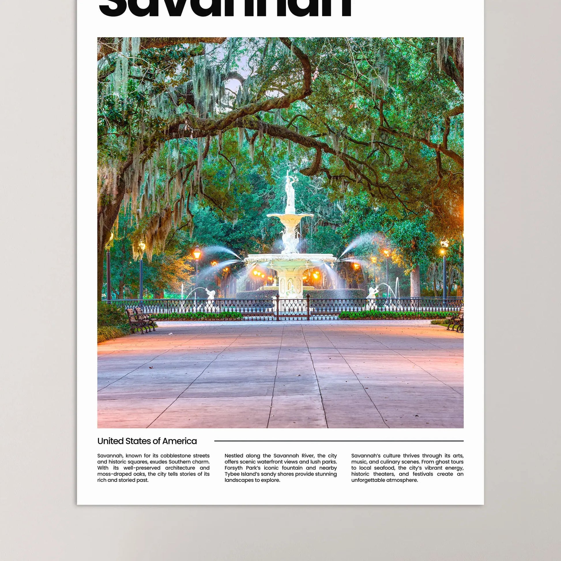 Savannah Poster – Vintage Wall Art Print
