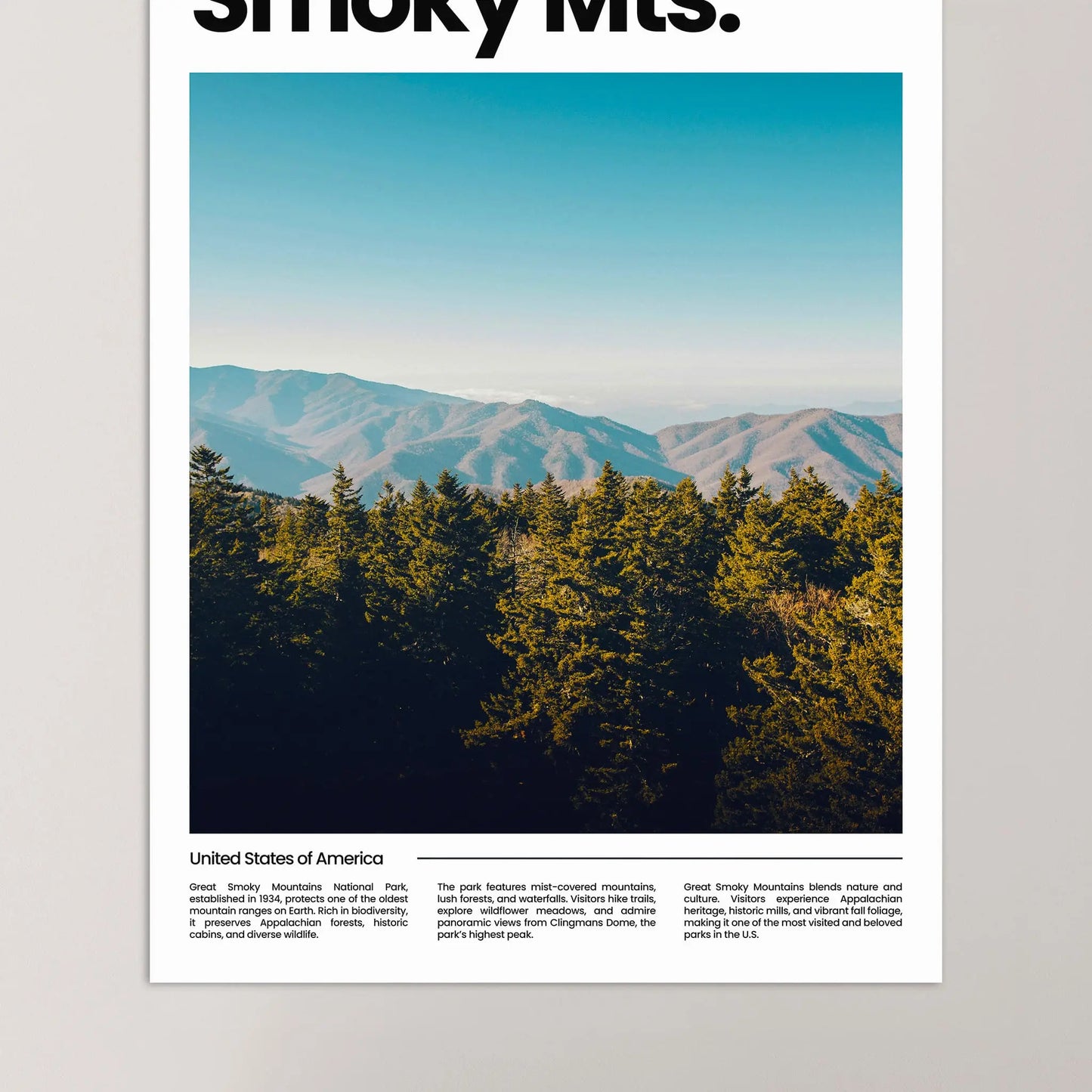 Smoky Mountains Poster