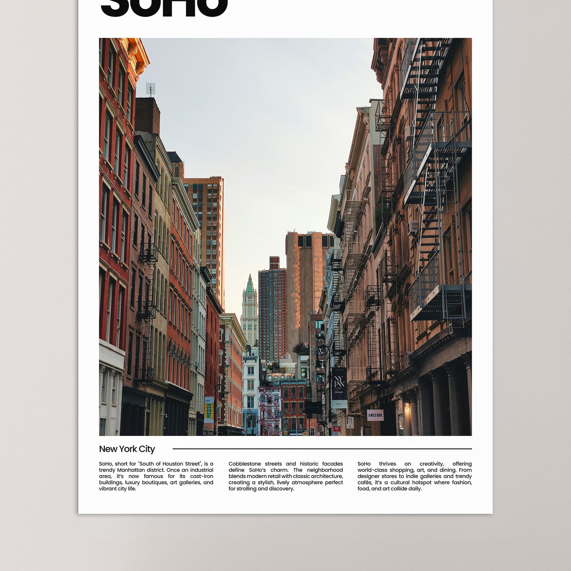 SoHo Poster – Vintage Wall Art Print