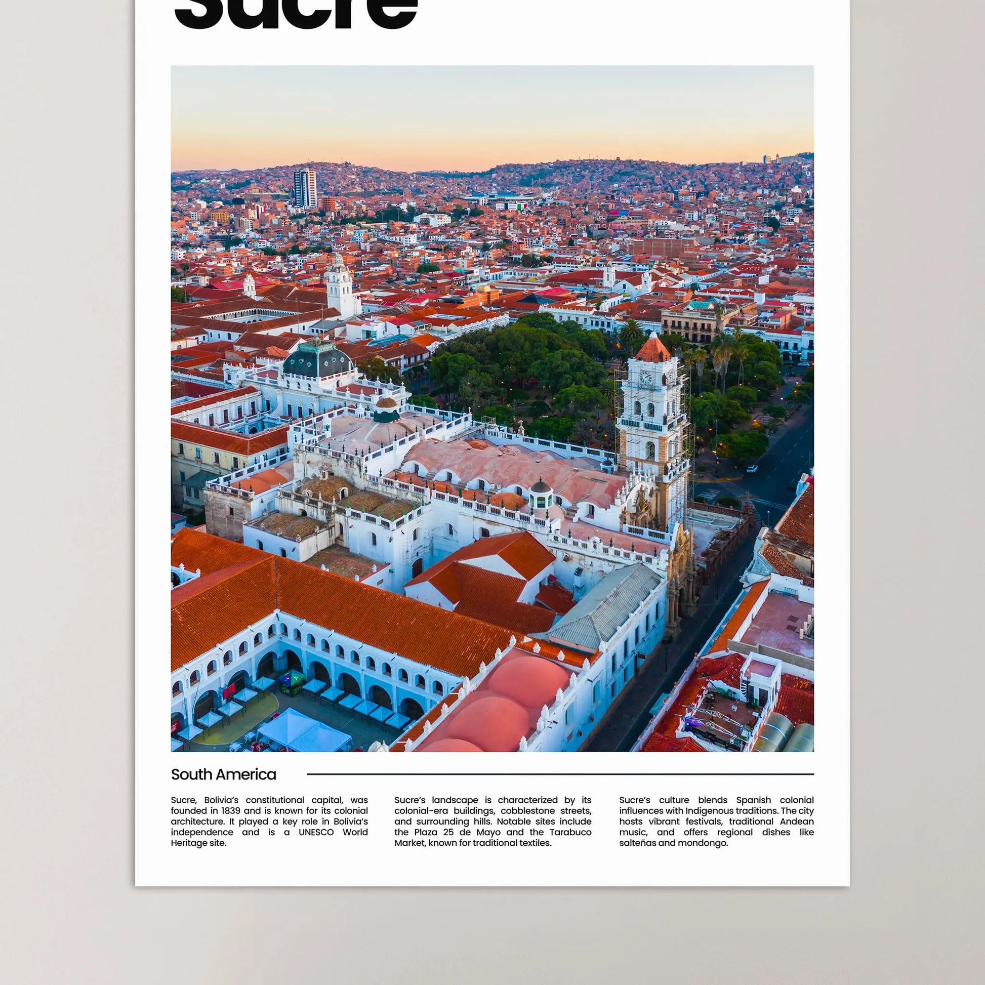 Sucre Poster – Vintage Wall Art Print