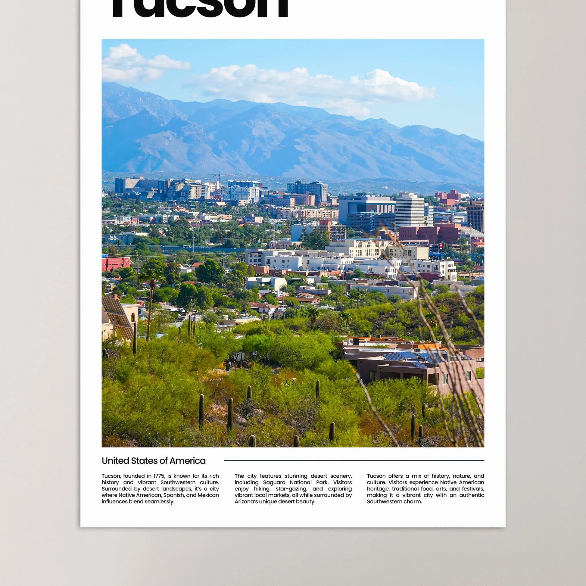 Tucson Poster – Vintage Wall Art Print