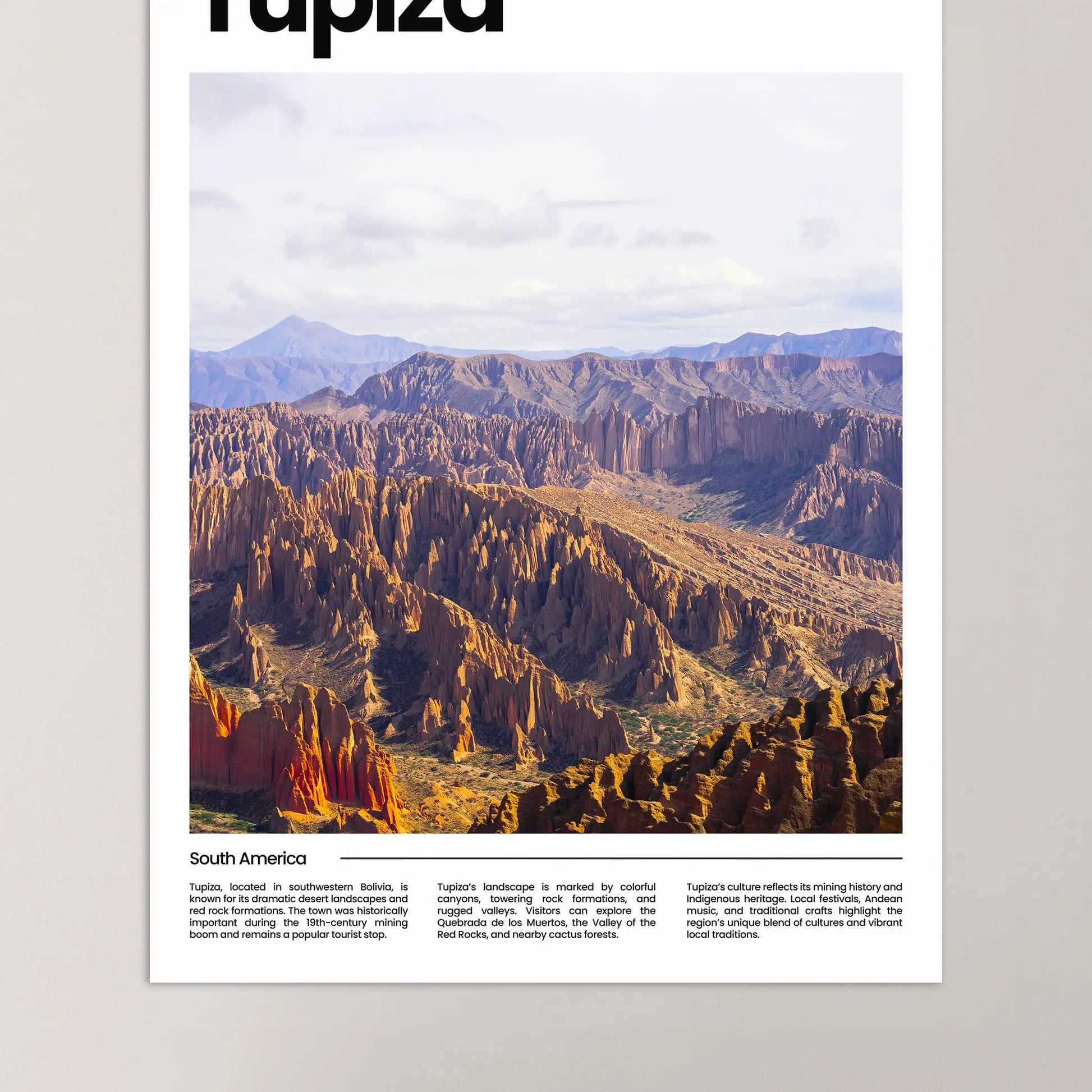 Tupiza Poster – Vintage Wall Art Print