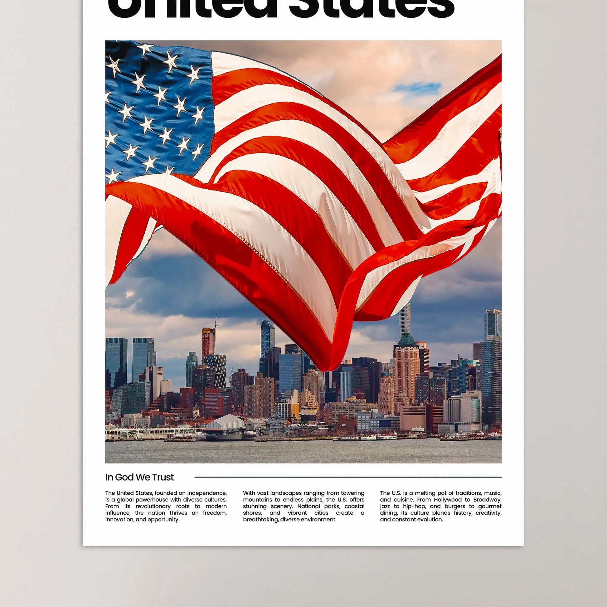 USA Poster – Vintage Wall Art Print