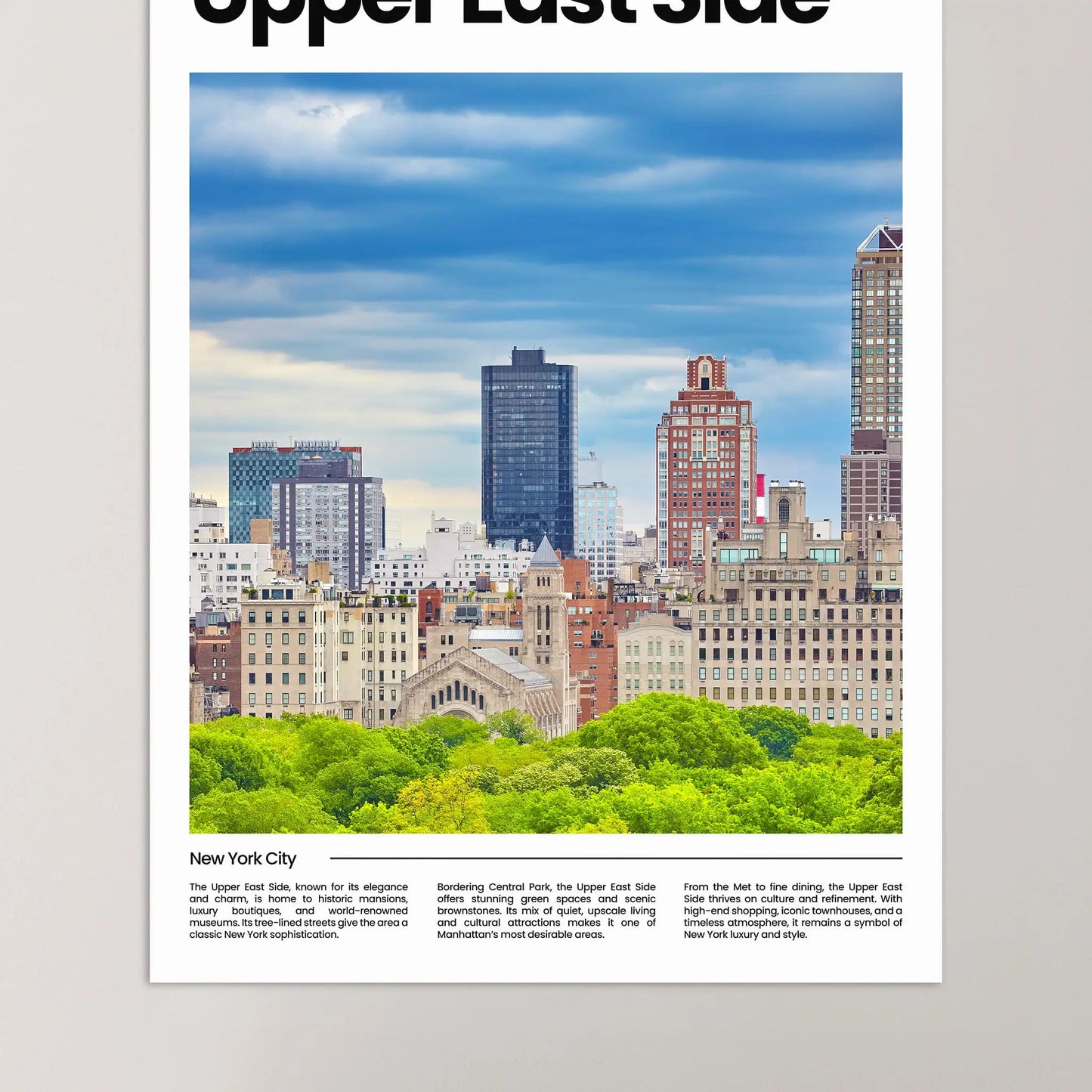 Upper East Side Poster
