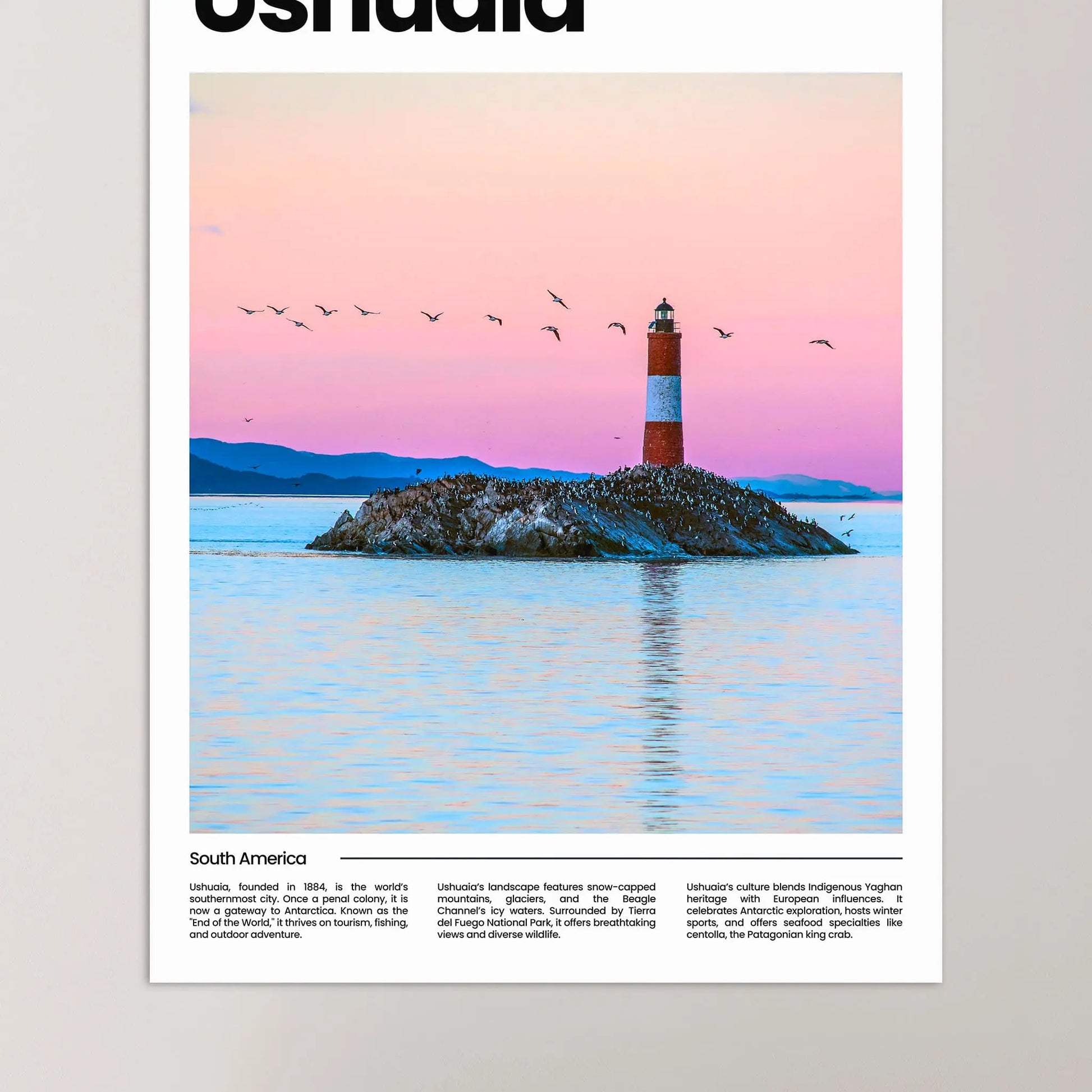 Ushuaia Poster – Vintage Wall Art Print