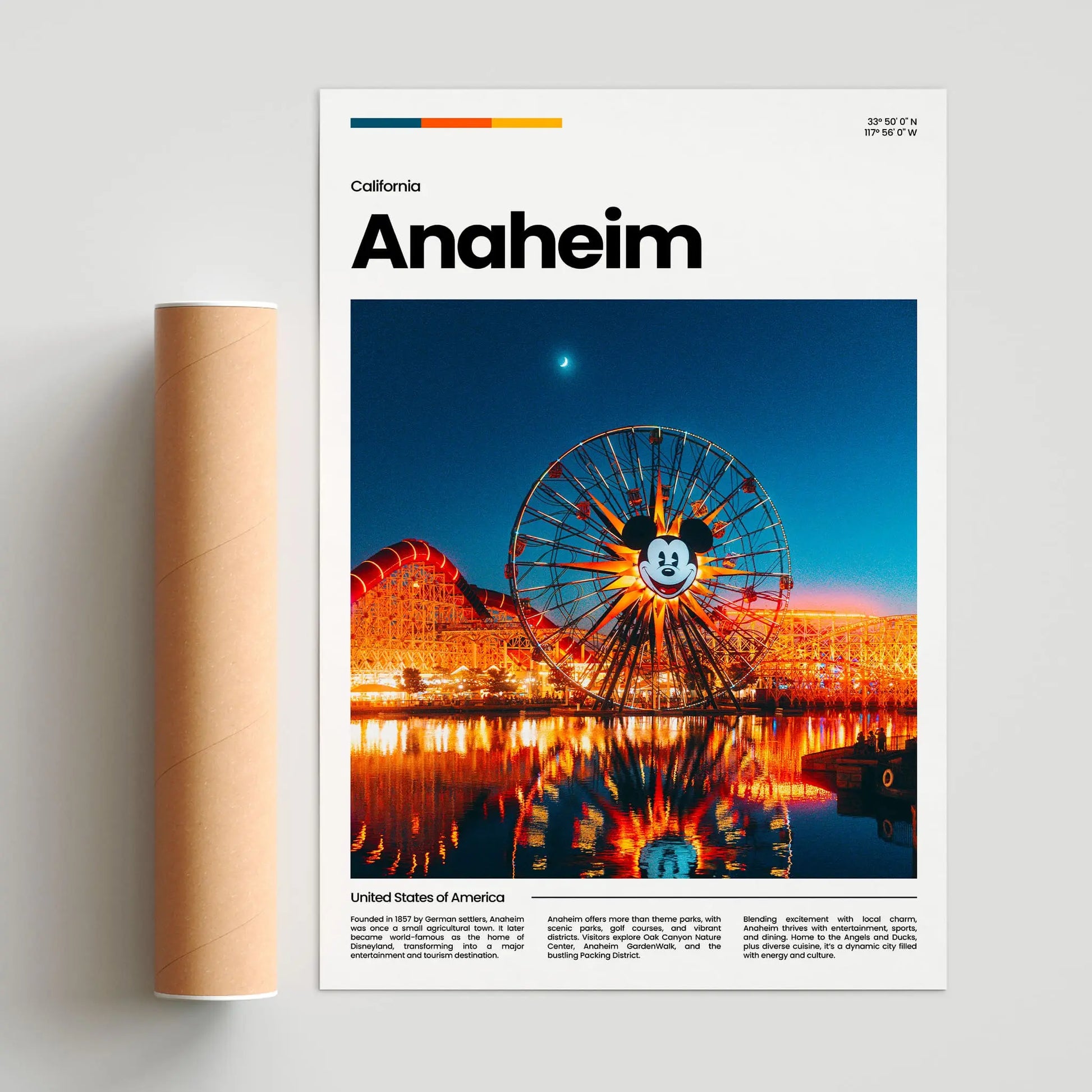 Anaheim Poster – Vintage Wall Art Print