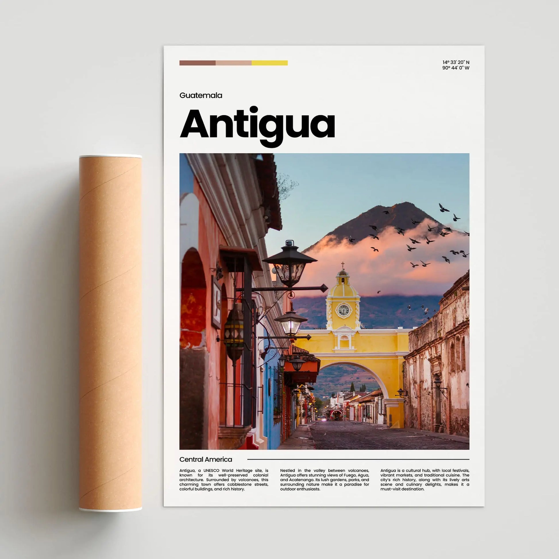 Antigua Poster – Vintage Wall Art Print
