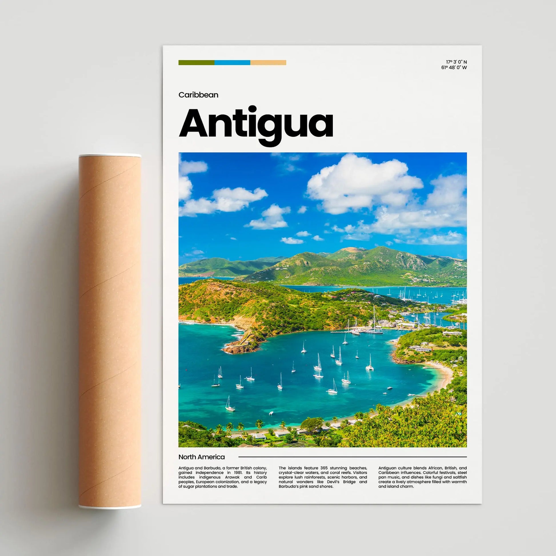 Antigua Poster – Vintage Wall Art Print