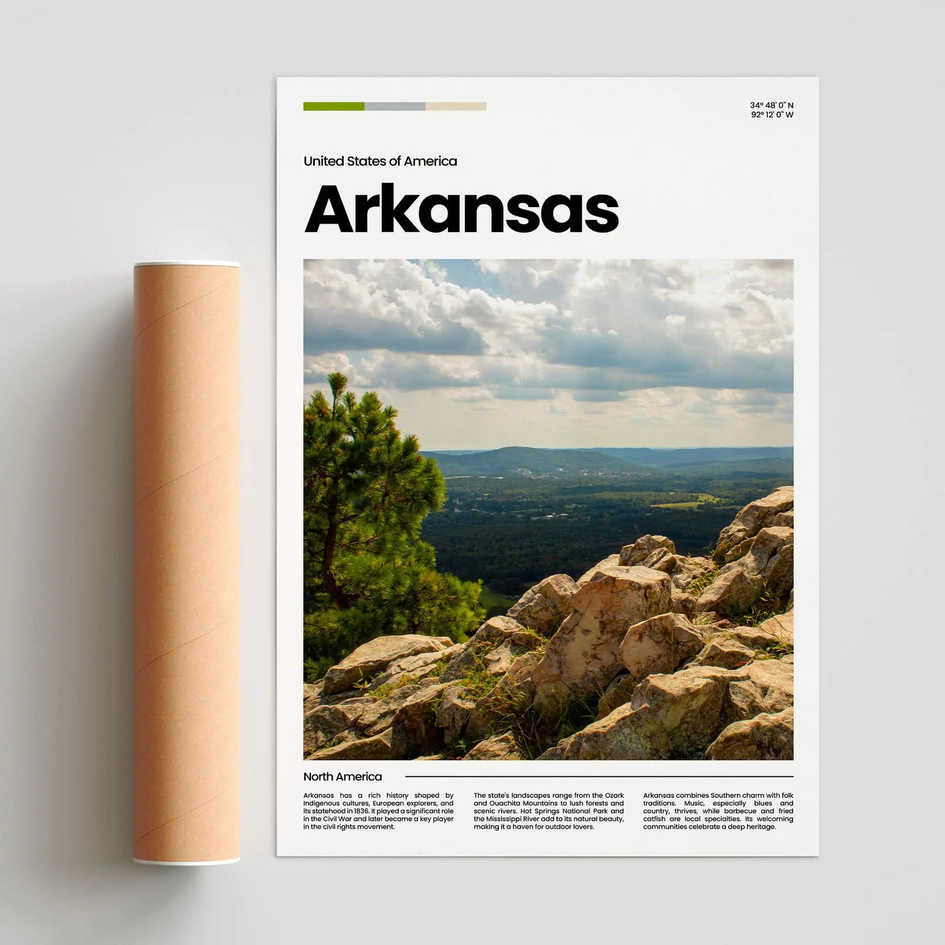 Arkansas Poster – Vintage Wall Art Print