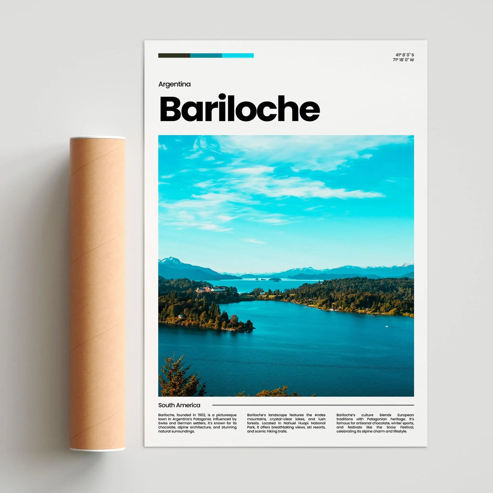 Bariloche Poster – Vintage Wall Art Print