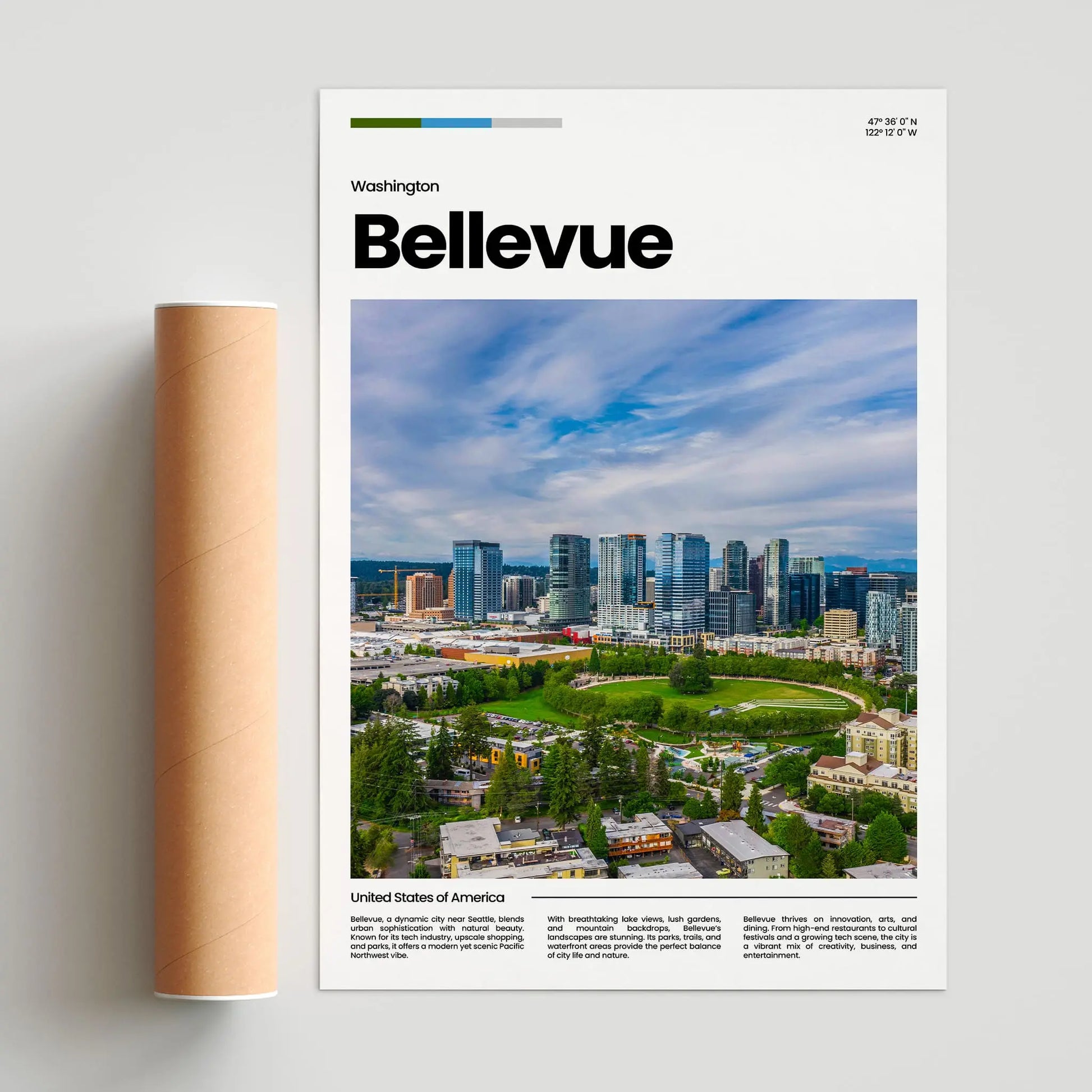 Bellevue Poster – Vintage Wall Art Print