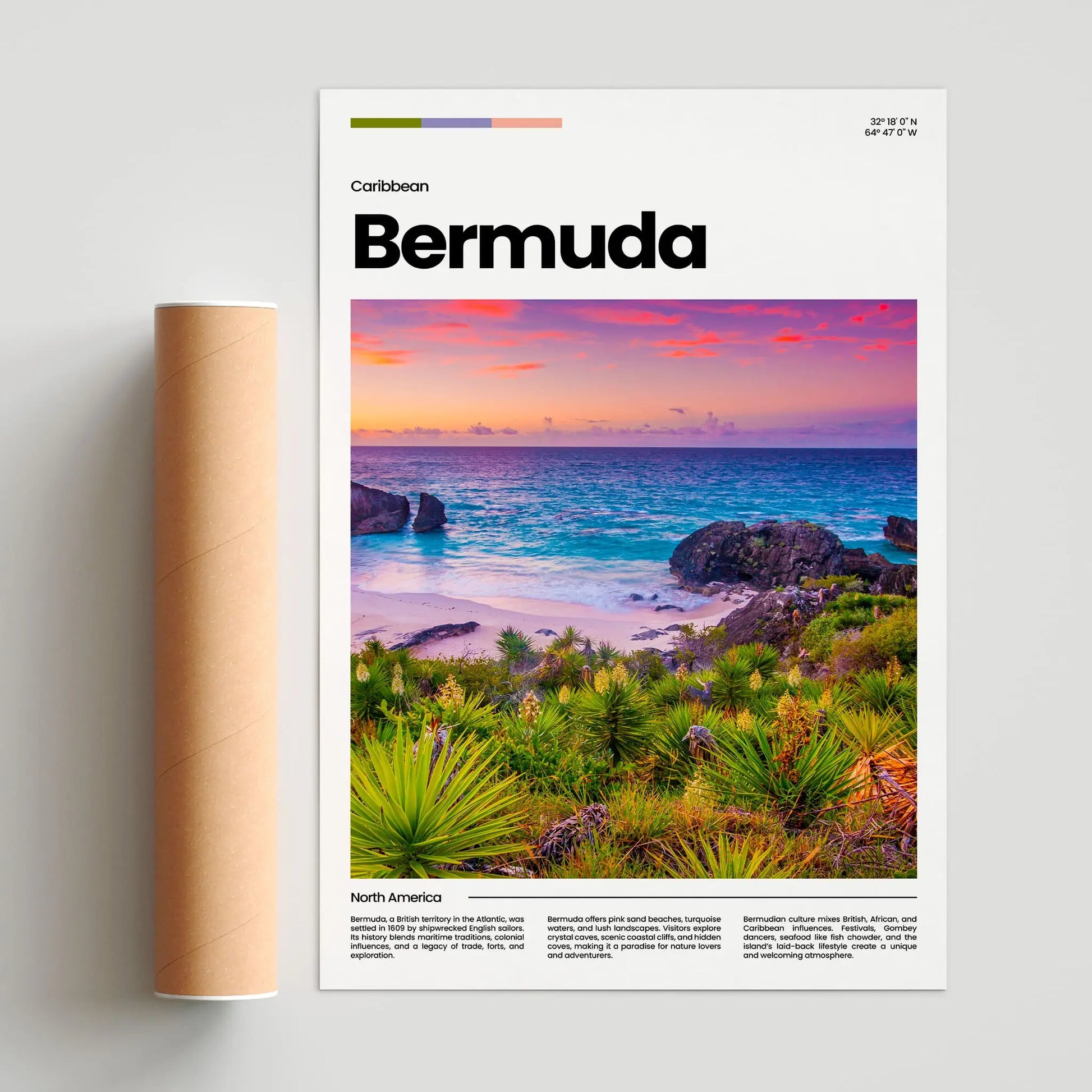 Bermudas Poster – Vintage Wall Art Print