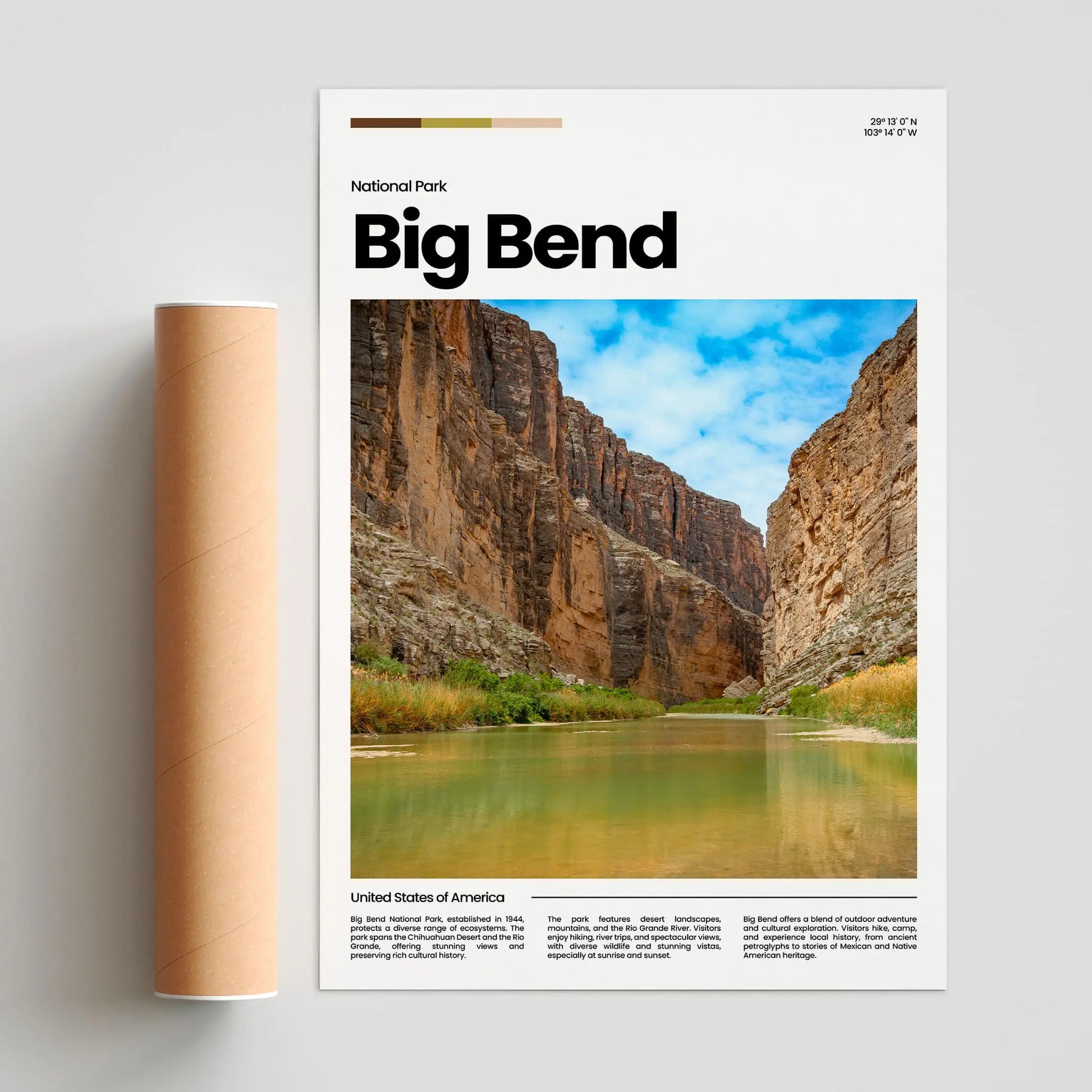Big Bend Poster – Vintage Wall Art Print