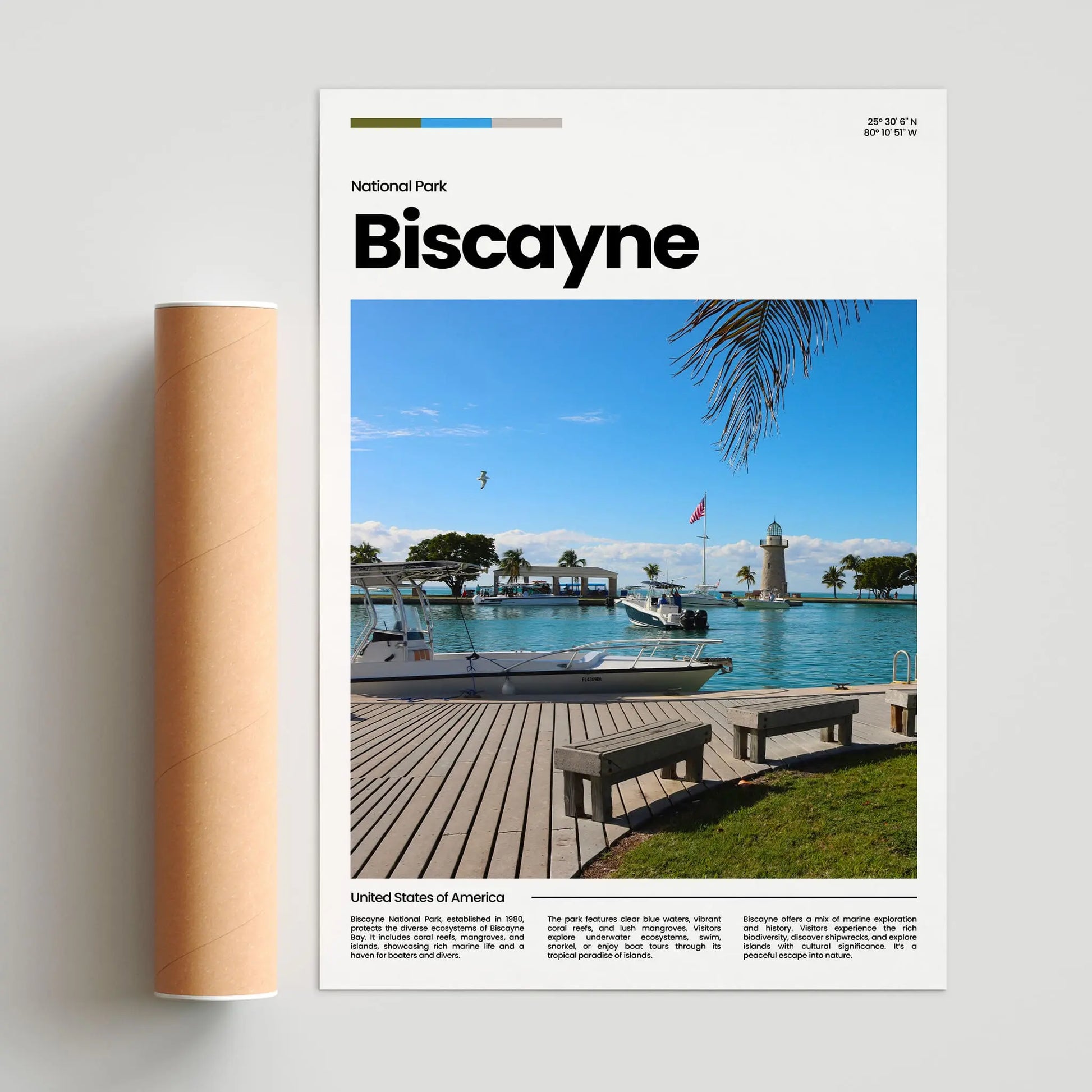 Biscayne Poster – Vintage Wall Art Print