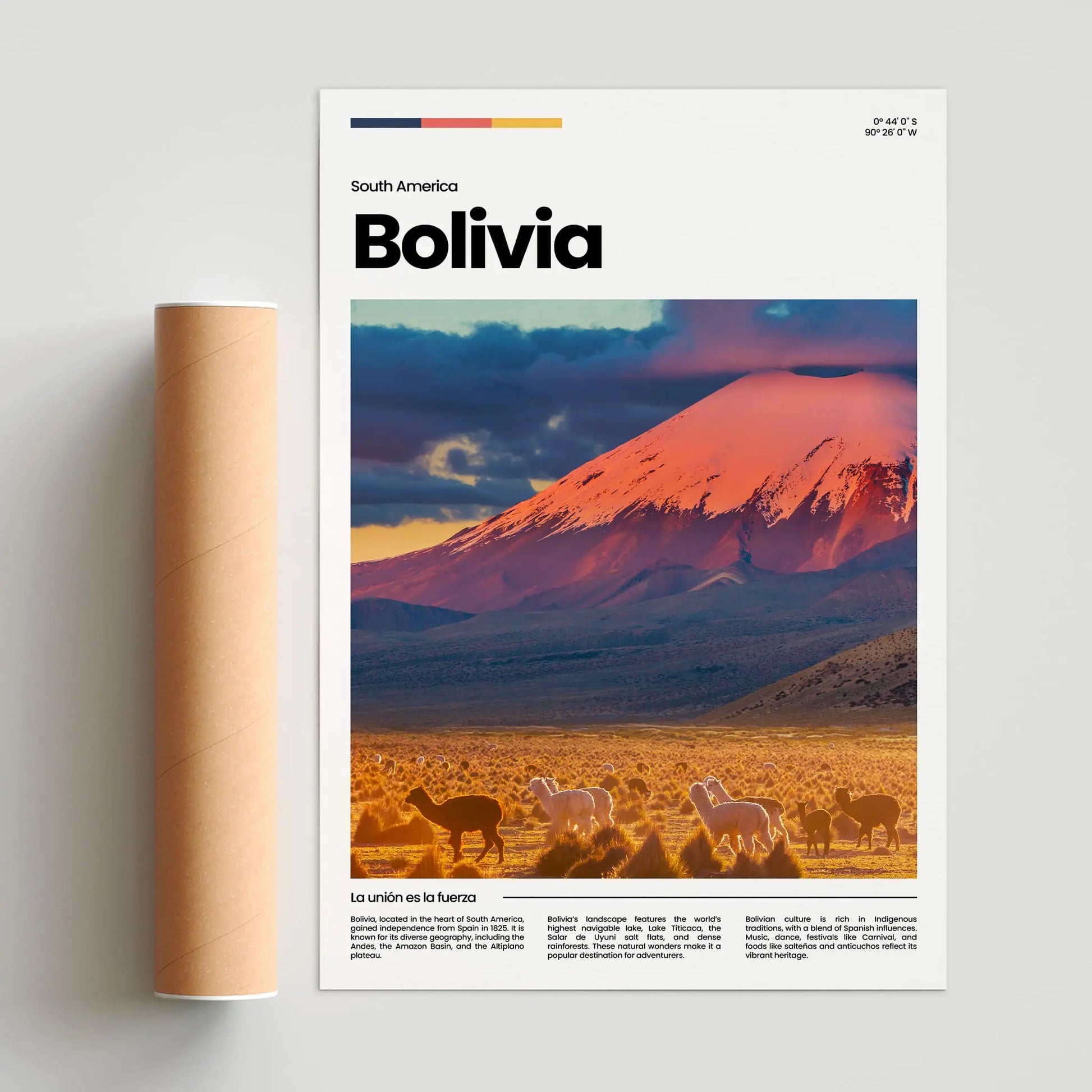 Bolivia Poster – Vintage Wall Art Print