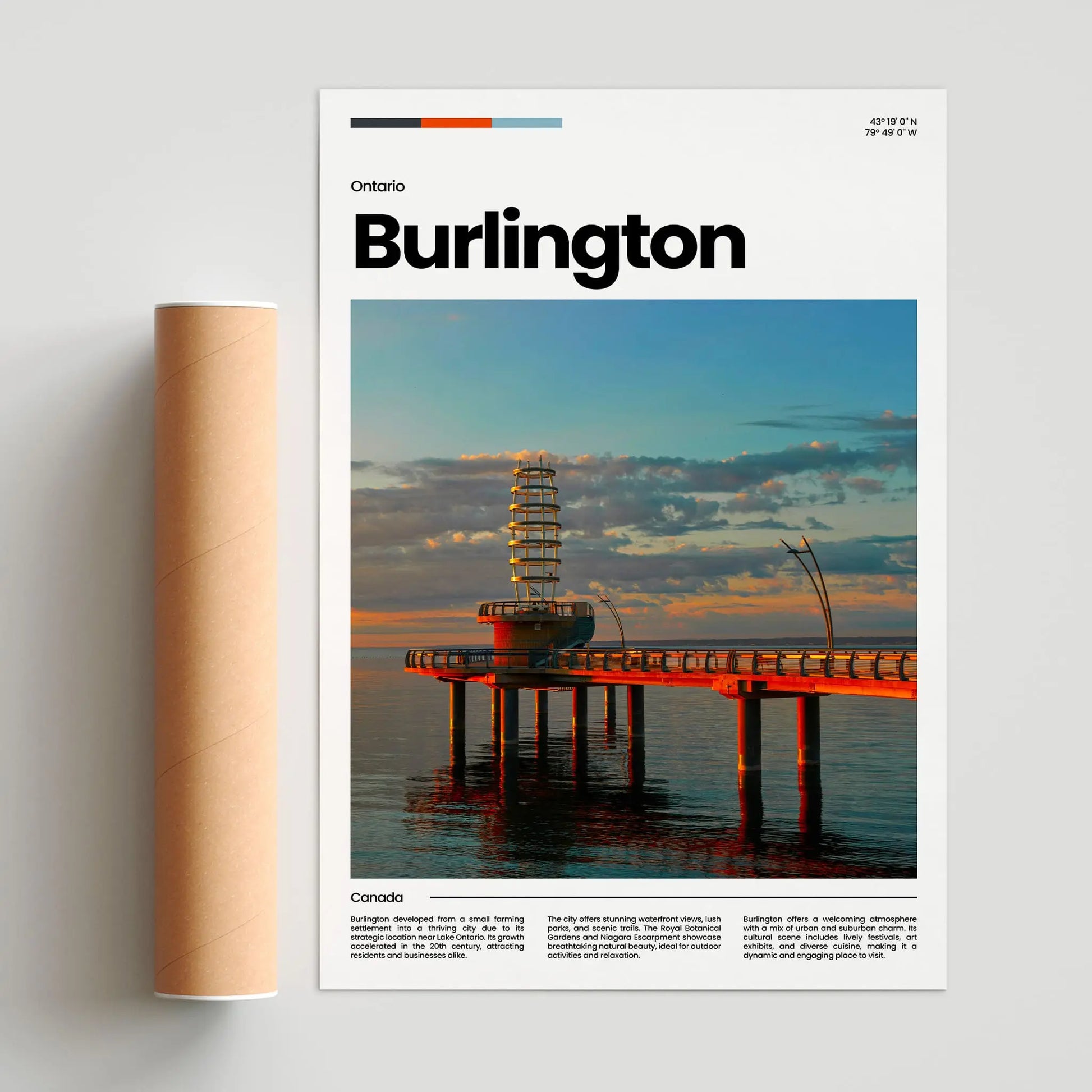 Burlington Poster – Vintage Wall Art Print