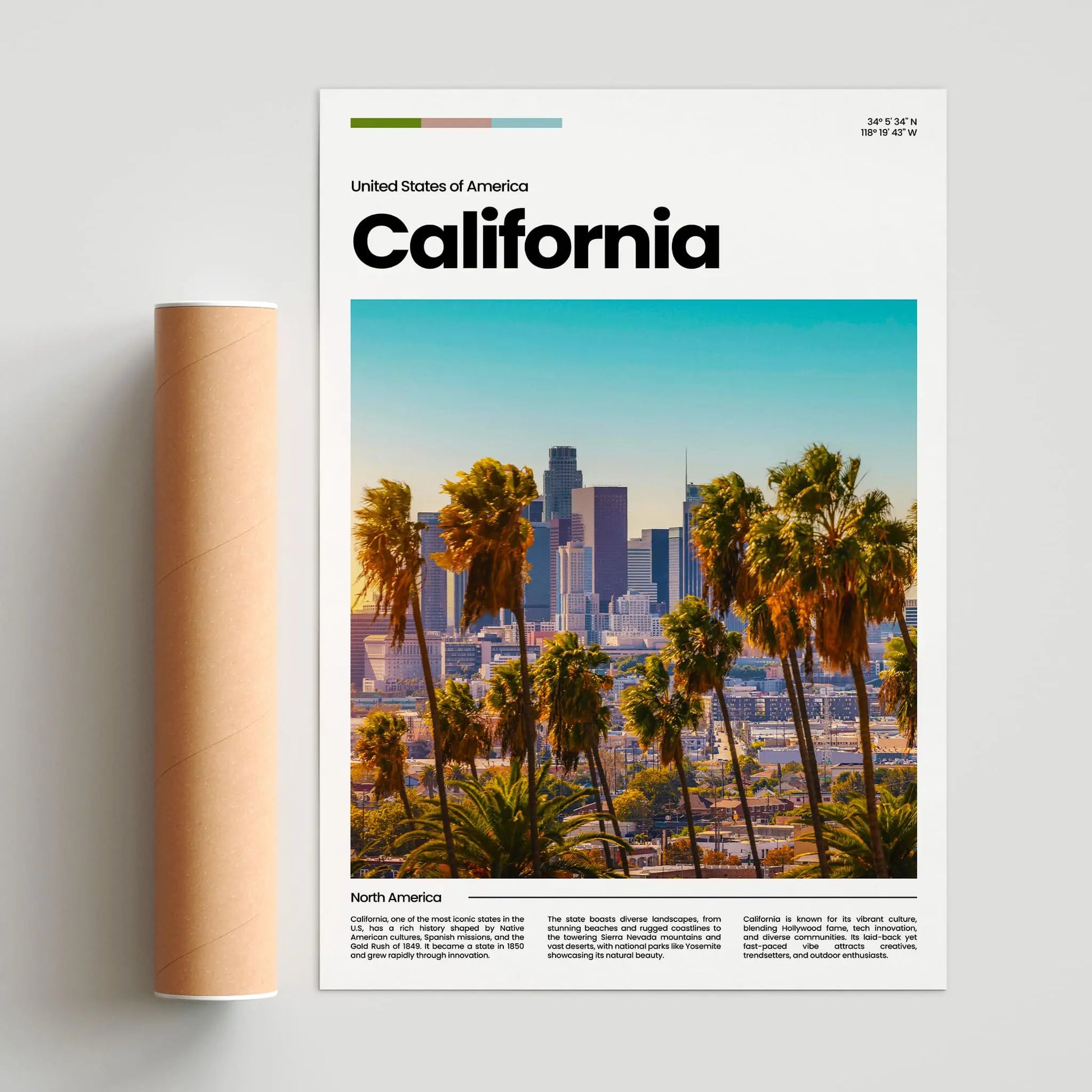 California Poster – Vintage Wall Art Print